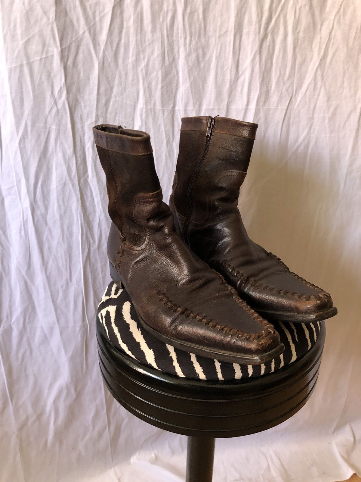 Dsquared2 DSQUARED2 F/W 2003 “laced” suede leather boots Size US 11 / EU 44 - 1 Thumbnail