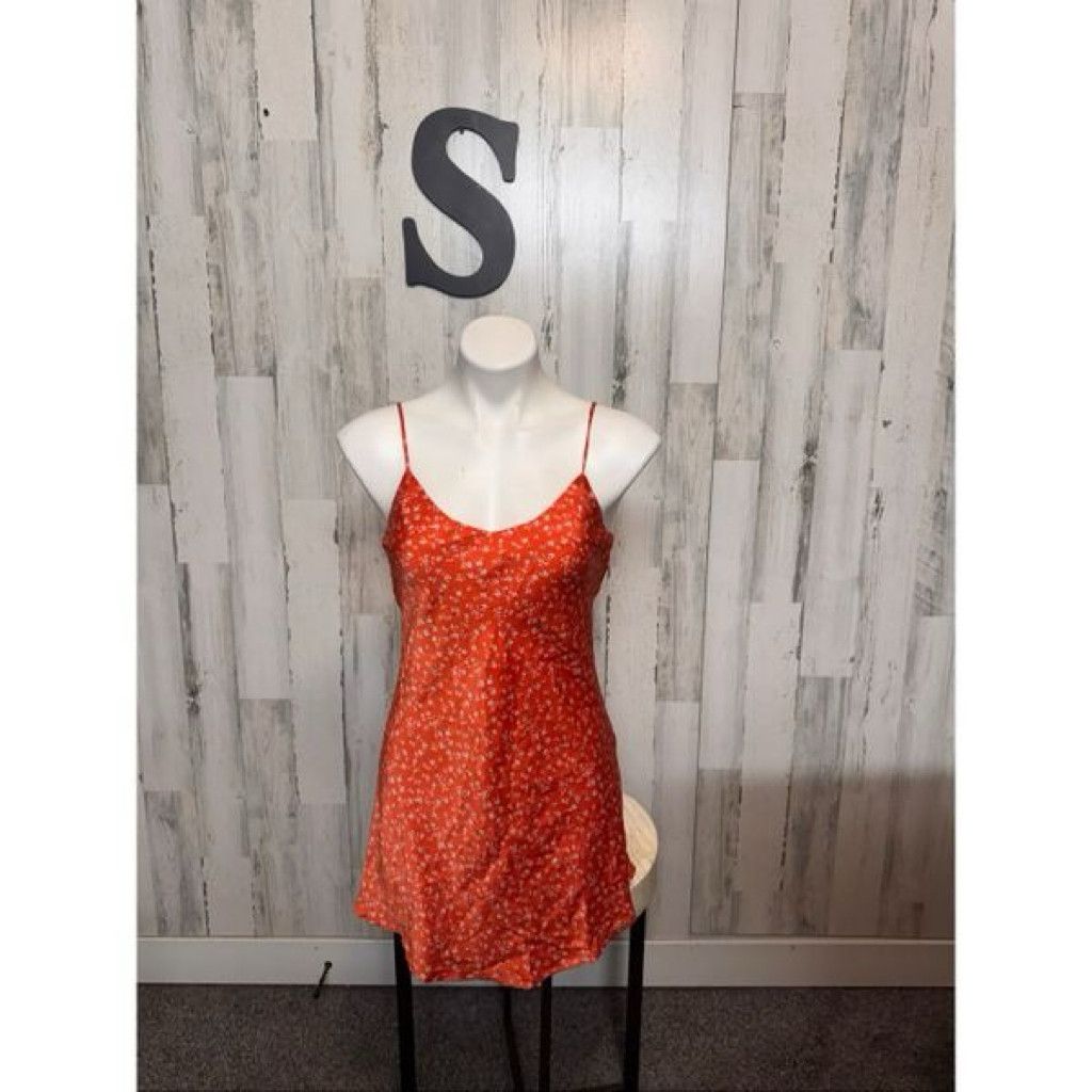rue21 Forever 21 Orange Floral Dress Small Dress Spaghetti Strap Size S / US 4 / IT 40 - 1 Thumbnail