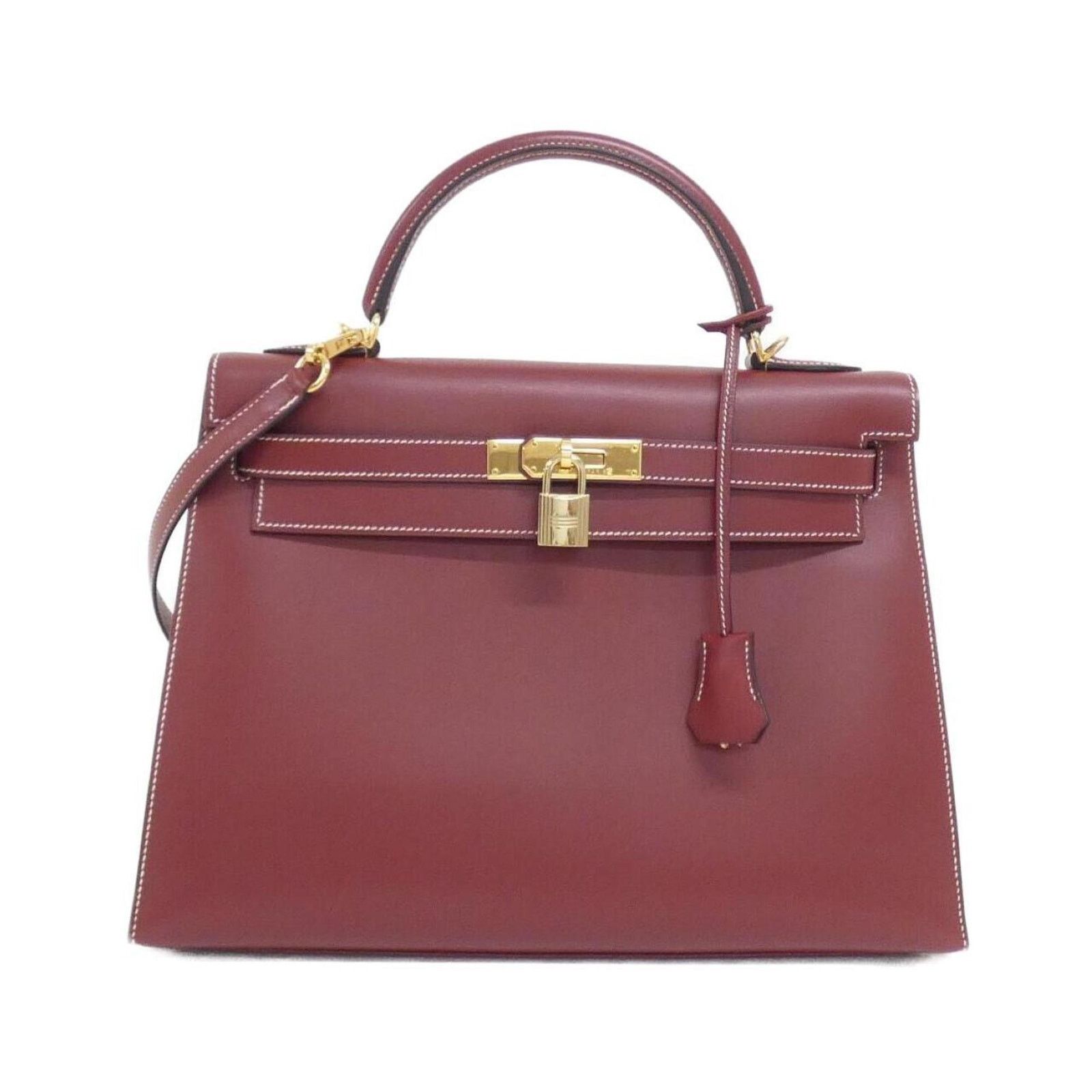 Hermès Red Leather Kelly 32
