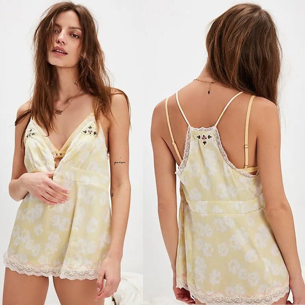 Free People NWT New Free People Night Lemon Custard Combo Cami Top Size Size S / US 4 / IT 40 - 1 Thumbnail