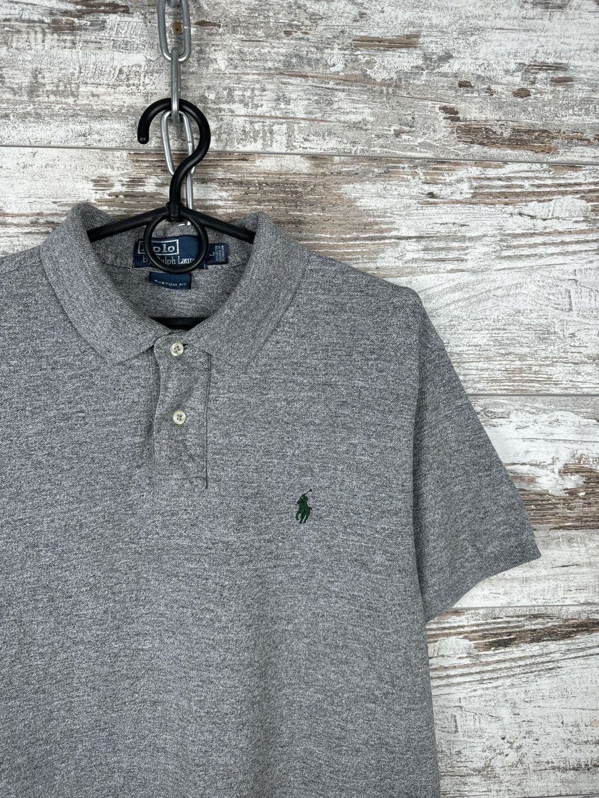 Polo Ralph Lauren × Vintage Mens Vintage Polo Ralph Lauren polos luxury grey T-shirt Size US L / EU 52-54 / 3 - 3 Thumbnail
