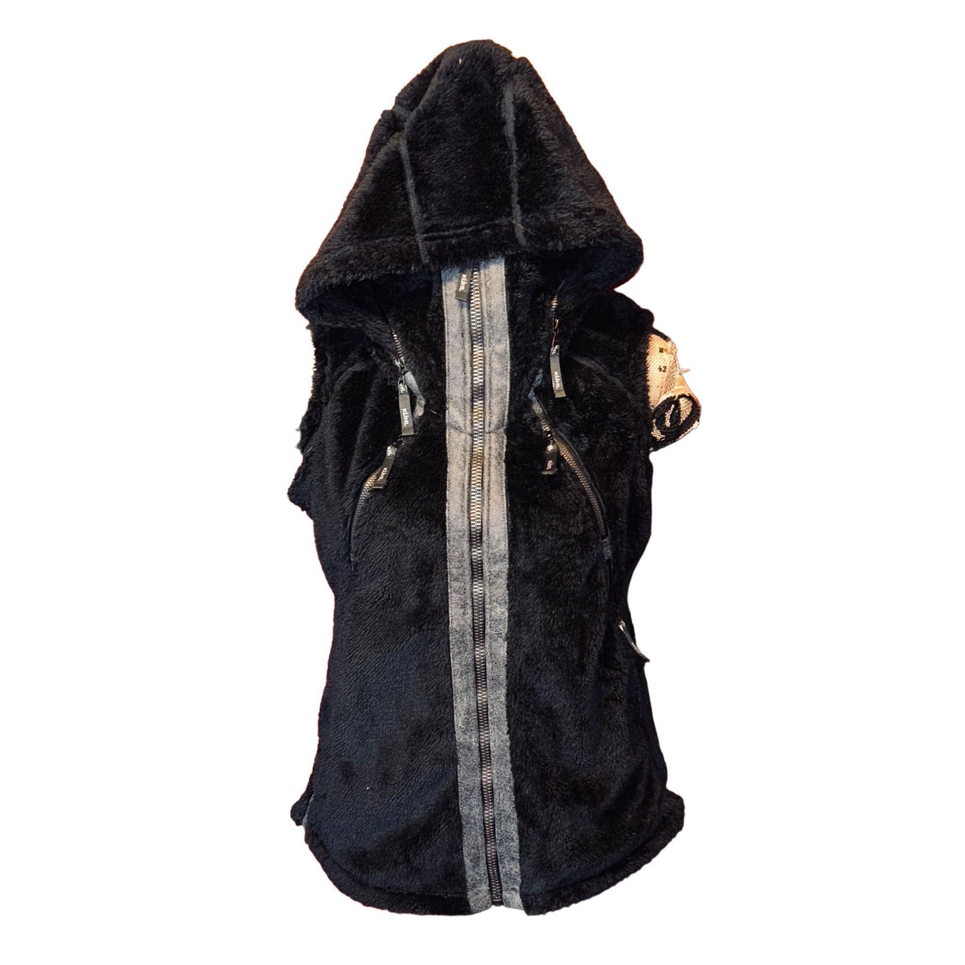 Kuhl KÜHL Flight Vest, Black Fleece With Stowaway Hood Sz M Size M / US 6-8 / IT 42-44 - 3 Thumbnail