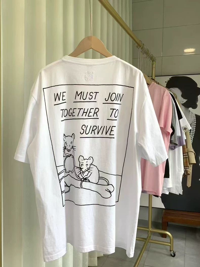 Loewe LOEWE Comic book mouse slogan short sleeve T-shirt Size XS / US 0-2 / IT 36-38 - 2 Thumbnail