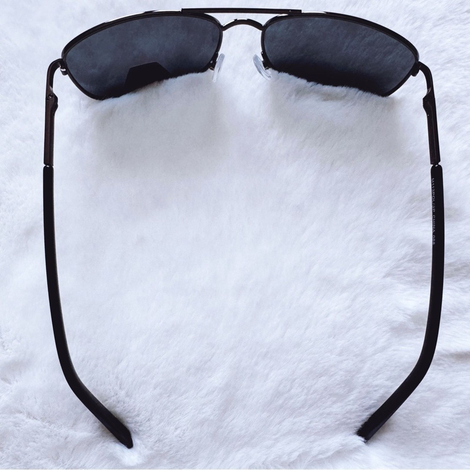 Other Tessa Black w/ Black Rims Rectangular Polarized Sunglasses Size ONE SIZE - 10 Thumbnail
