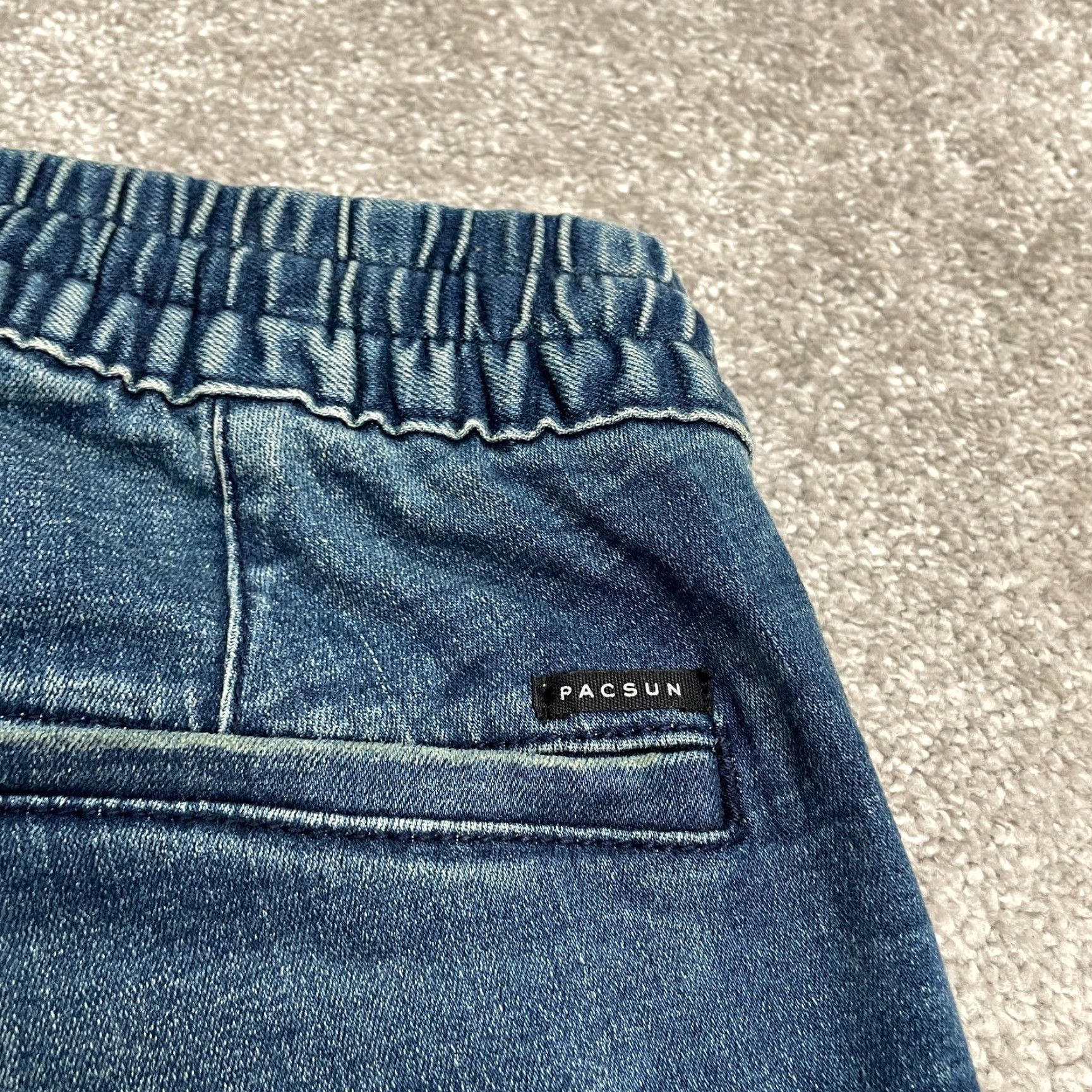 Pacsun Pacsun Jogger Denim Jeans Womens Small Short Blue Elastic Waist Ankle Zip 30x30 Size 28" / US 6 / IT 42 - 4 Thumbnail