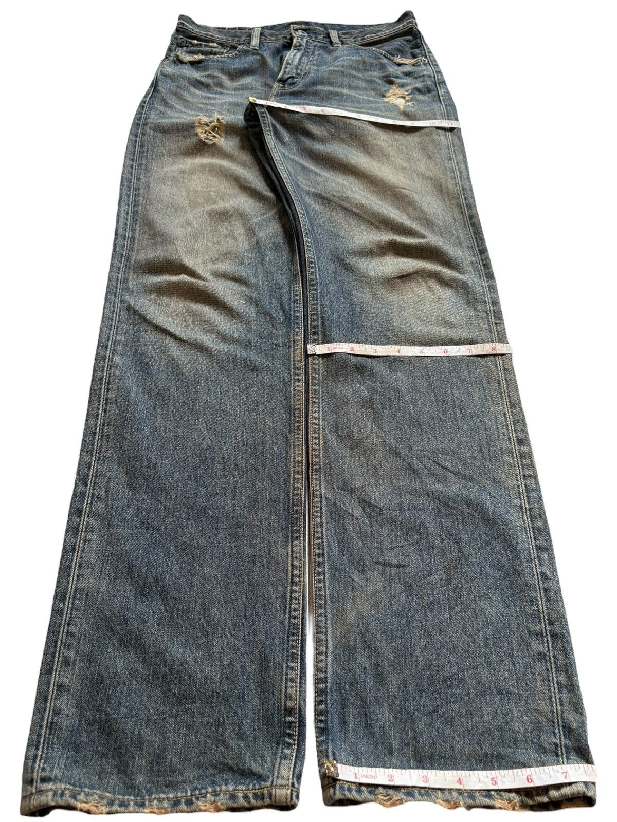 Levi's Vintage 90s Levis 502 Rusty Mud Wash Distressed Loose Jeans Size US 30 / EU 46 - 14 Thumbnail