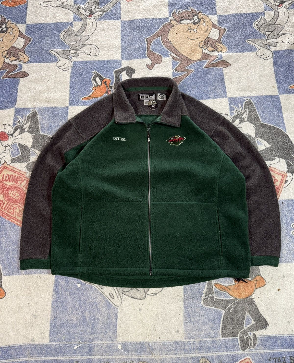 NHL Vintage minnesota wild fleece Size US XL / EU 56 / 4 - 1 Thumbnail