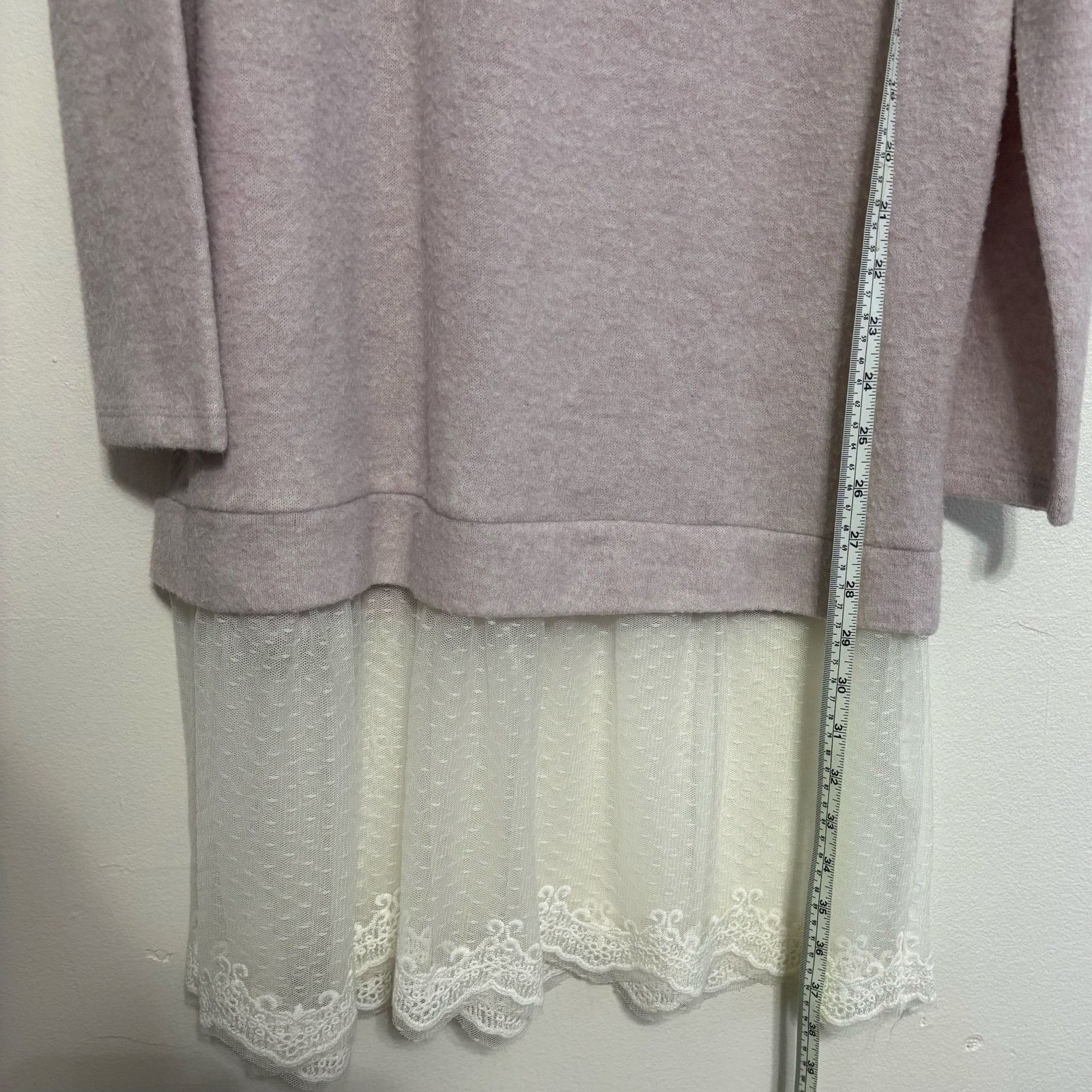 Other LC Lauren Conrad Soft Pink Cold Shoulder Tunic Sweater Sz S Size S / US 4 / IT 40 - 4 Thumbnail