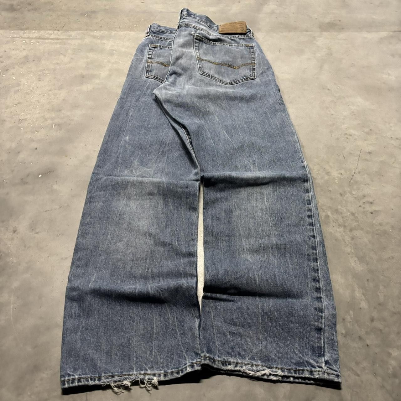 Japanese Brand × Vintage Crazy Vintage Y2K/2000s Grunge Faded Medium Wash Denim Jeans! Size US 34 / EU 50 - 4 Thumbnail
