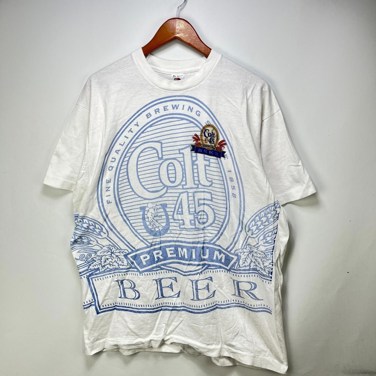 Fruit Of The Loom Vintage 90s Colt 45 Premium Beer Single Stitch T Shirt XL Size US XL / EU 56 / 4 - 1 Thumbnail