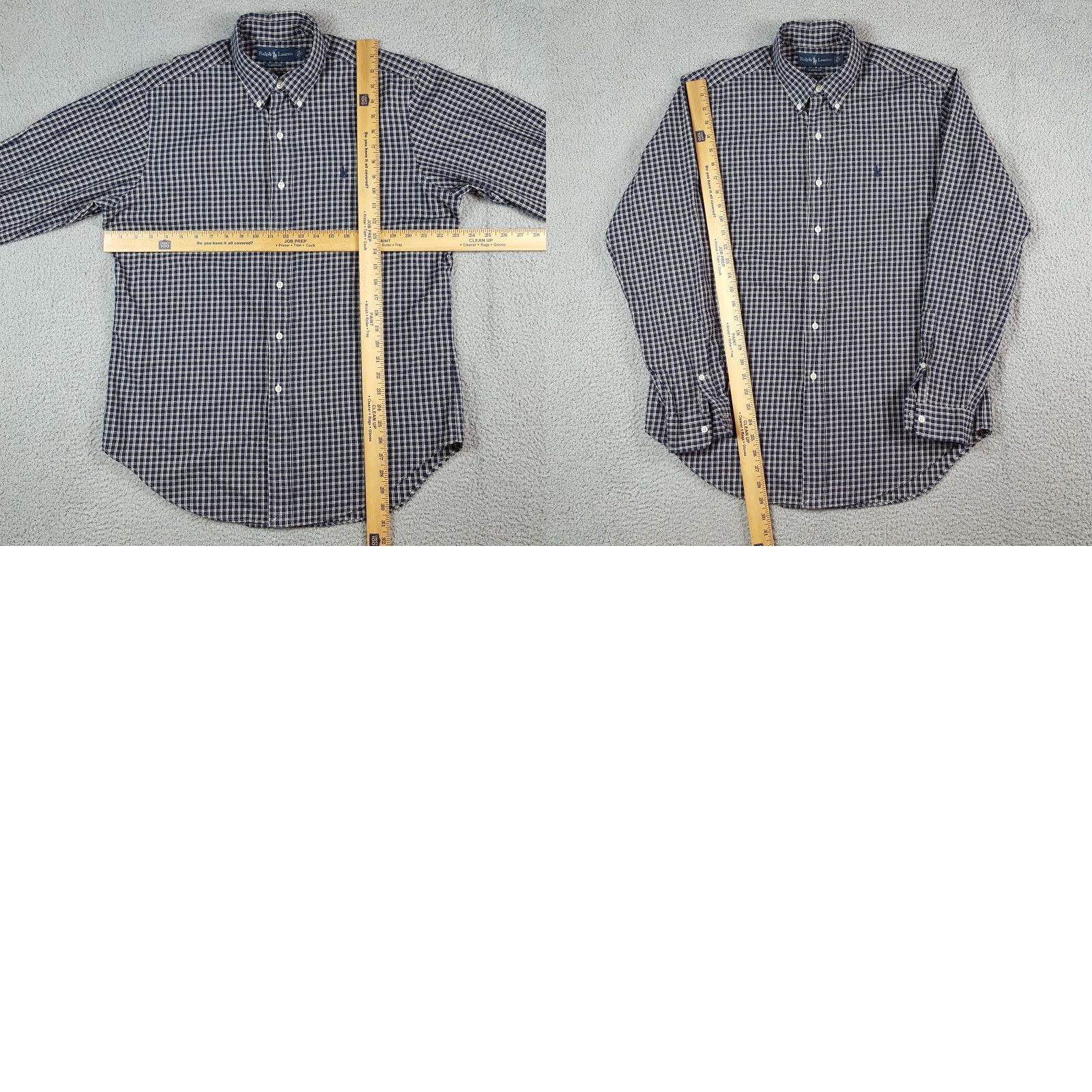 Ralph Lauren Ralph Lauren Button-Up Shirt Blue Plaid 90s Preppy Pony Logo Men's L Dress Shirt Size 42R - 8 Thumbnail