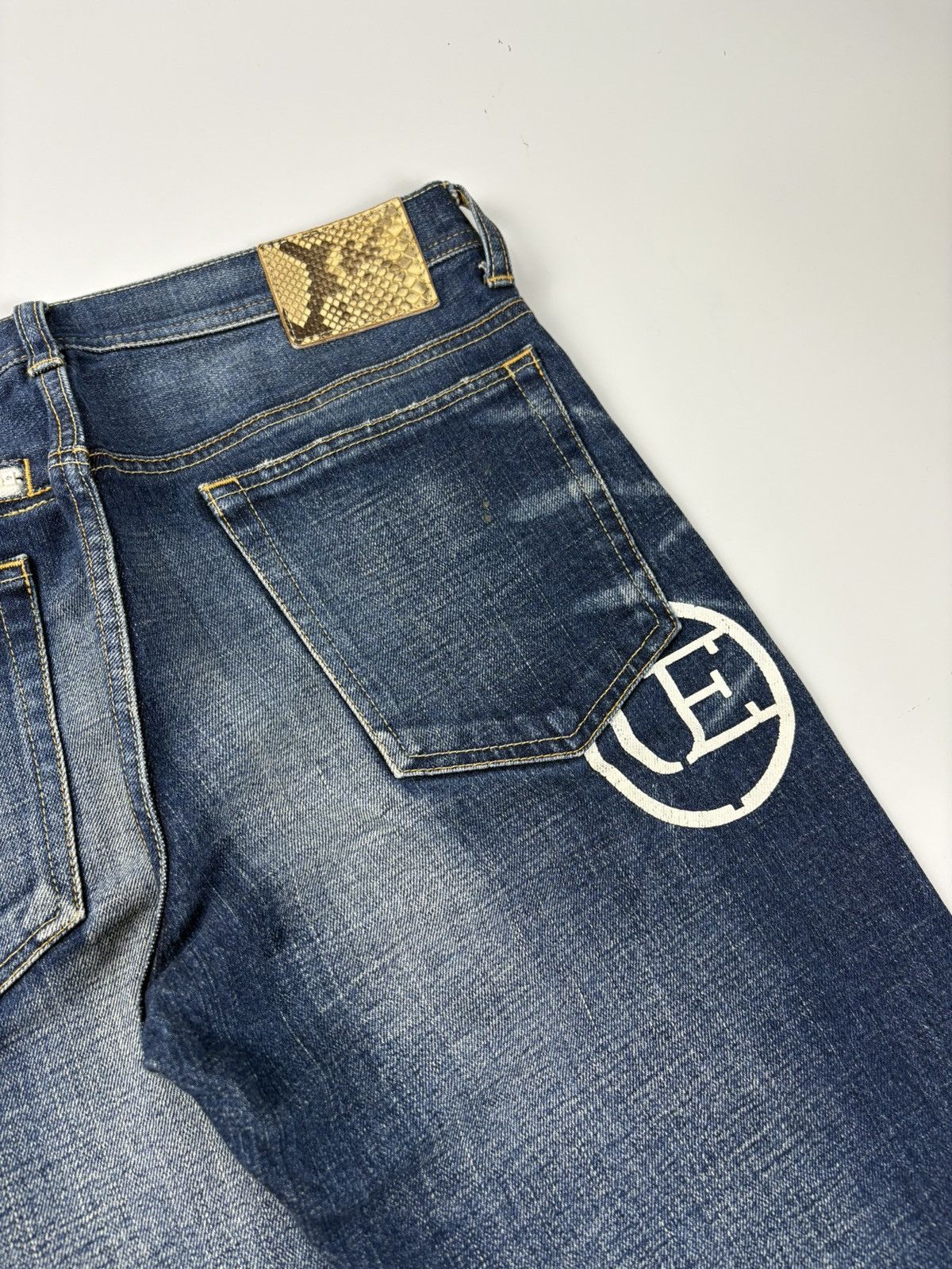 Japanese Brand × uniform experiment Uniform experiment x Swarovski 12oz Selvedge Python Patch Size US 31 - 13 Thumbnail