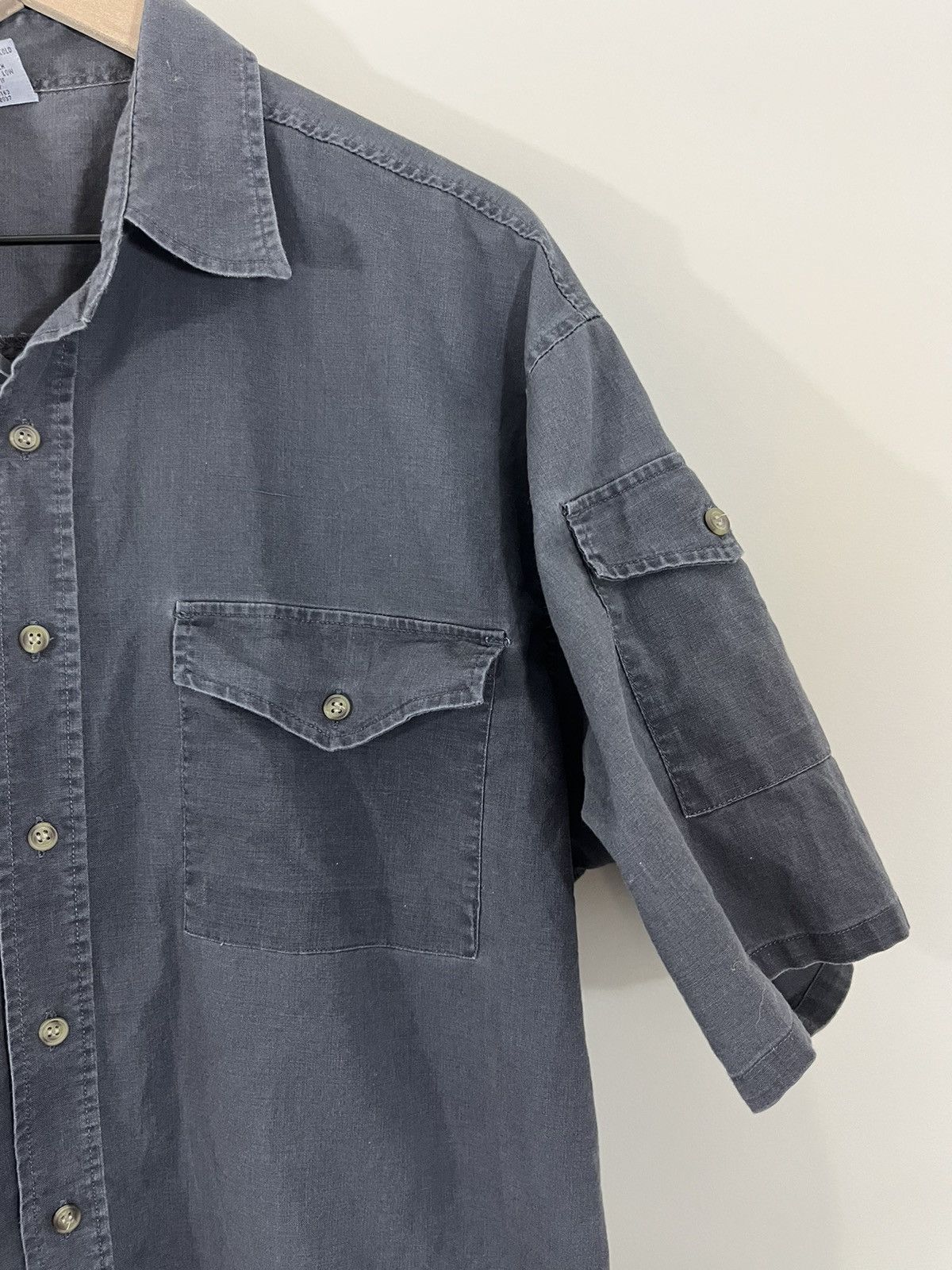 Vintage Faded Black Oversized Boxy Work Shirt Size US L / EU 52-54 / 3 - 3 Thumbnail