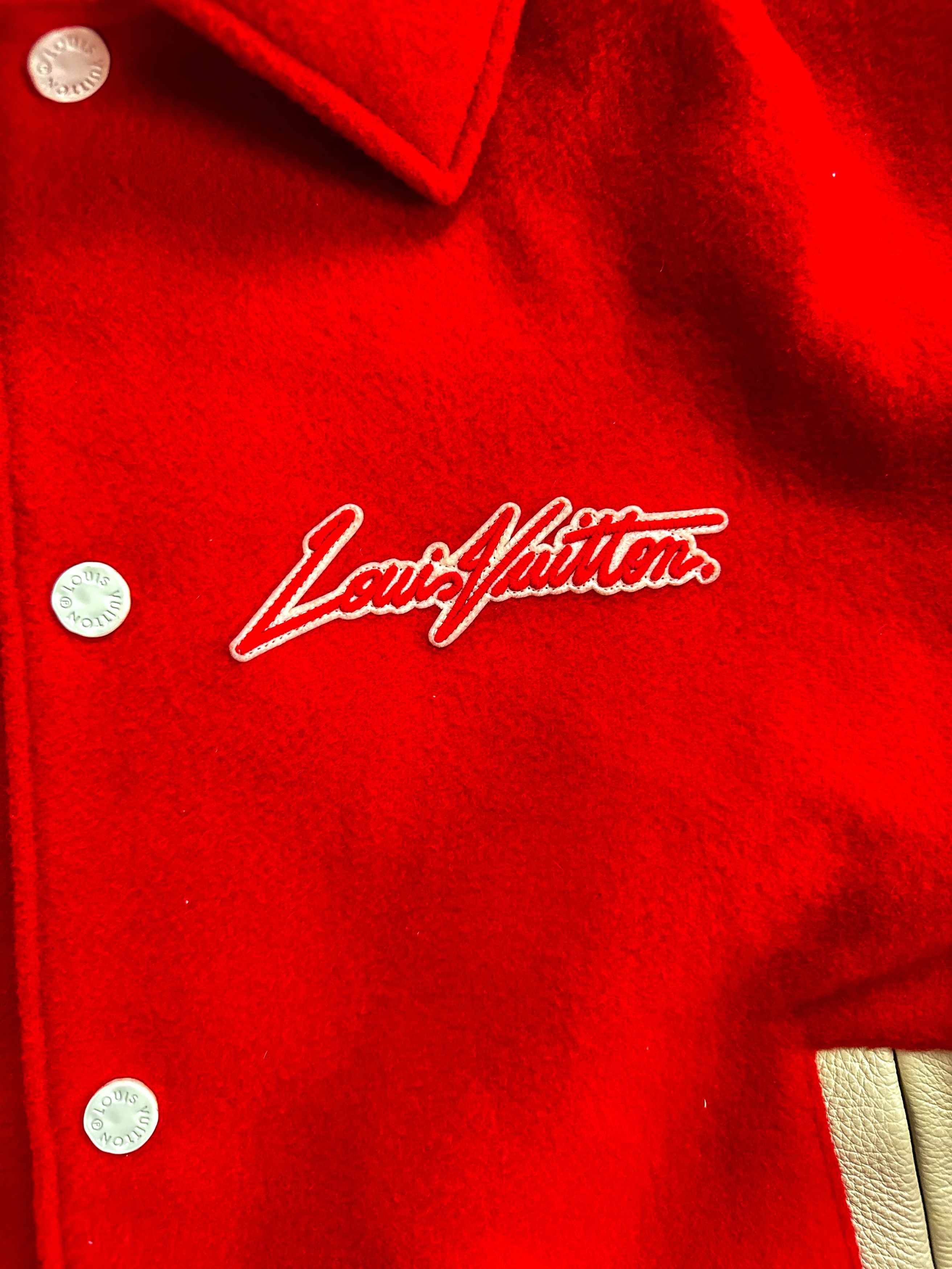 Louis Vuitton Louis Vuitton Yayoi Kusama Red & White Varsity Jacket Size US XXL / EU 58 / 5 - 5 Thumbnail