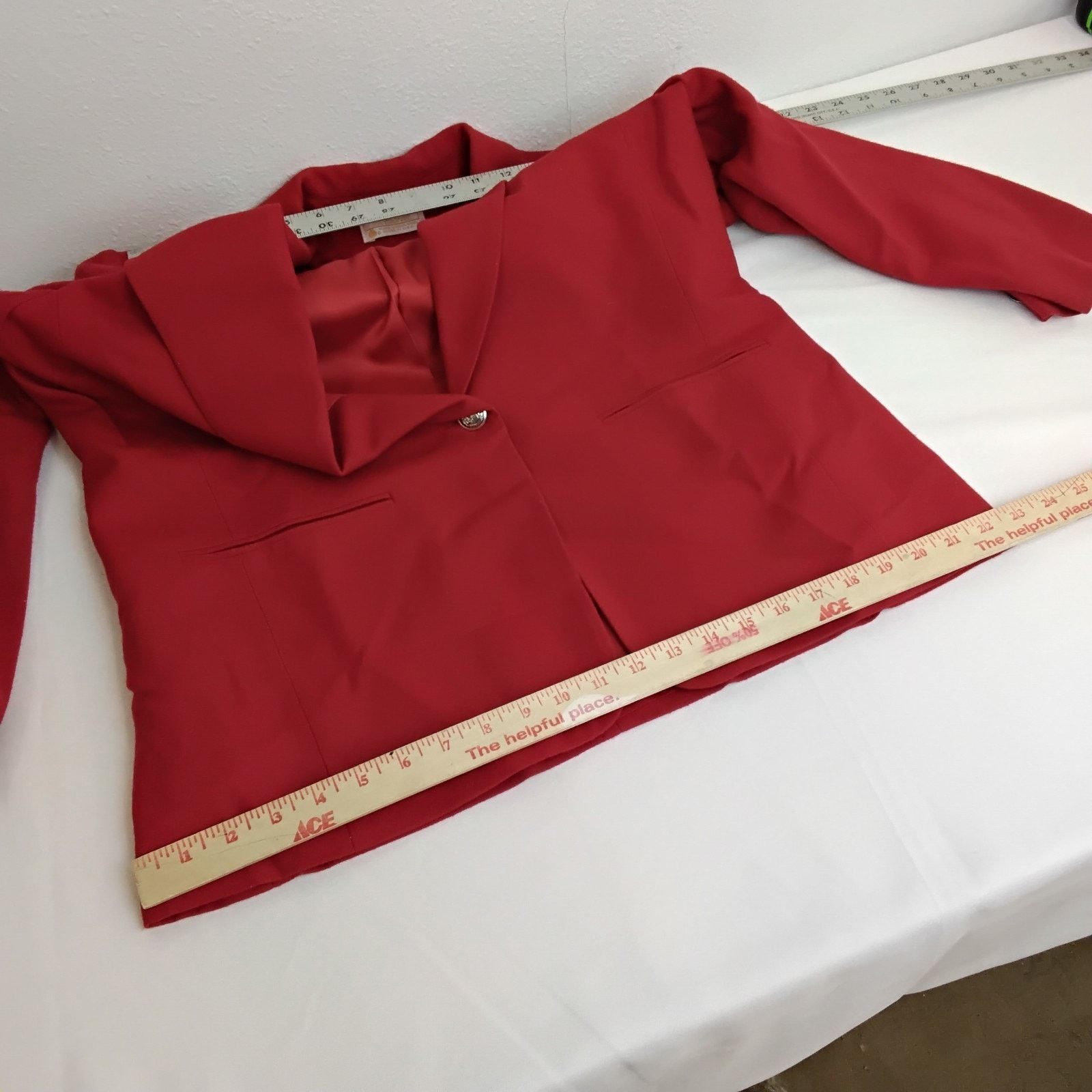 Pendleton Pendleton Wool Blazer Women's XL (16) Red Vintage USA Size XXL / US 16-18 / IT 52-54 - 12 Thumbnail