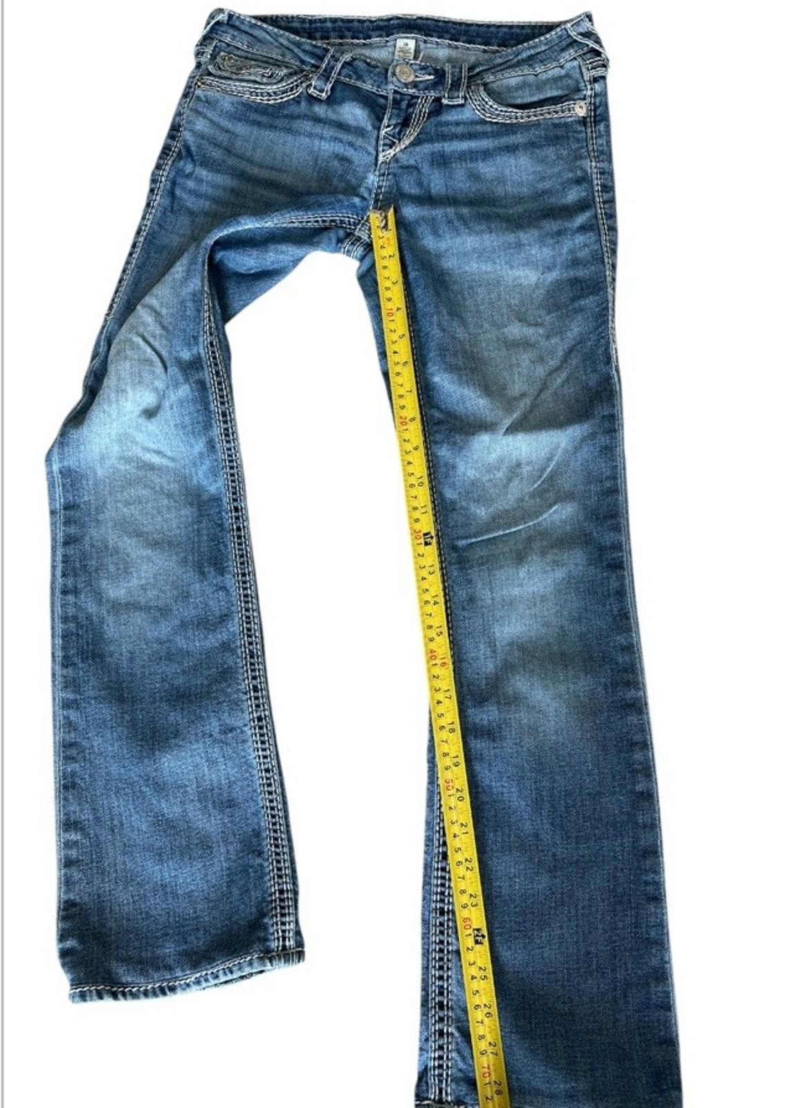 True Religion True Religion Boot Cut Jeans Blue Pockets Stitching Sz 26 Size 26" / US 2 / IT 38 - 3 Thumbnail
