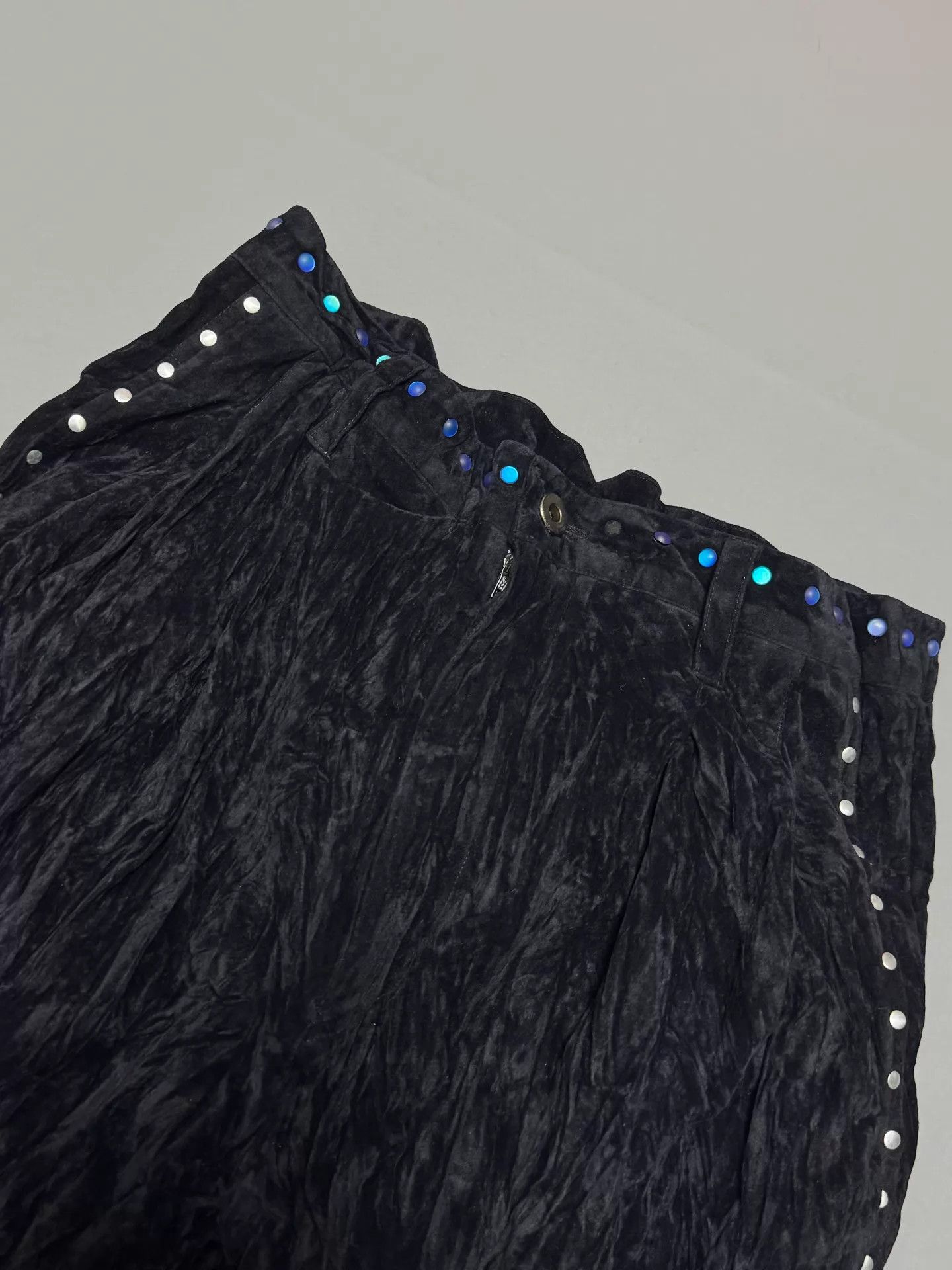 Issey Miyake Issey Miyake 80s Sample Velvet Pleated Pearl Pants Rare Size 30" / US 8 / IT 44 - 3 Thumbnail