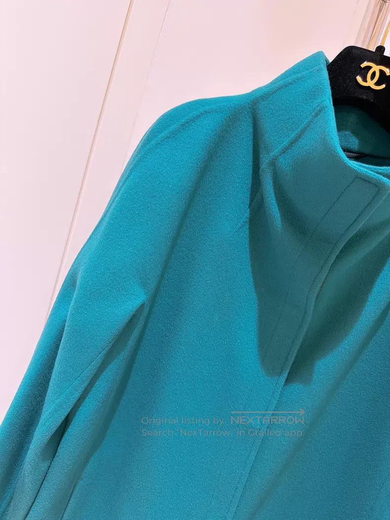 Loro Piana Loro Piana Peacock Green Baby Cashmere Notched Collar Mid- Size S / US 4 / IT 40 - 3 Thumbnail
