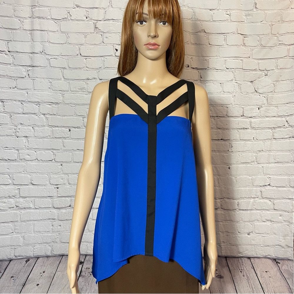 Other New Bisou Bisou Blue Black Tank Top Size S Size S / US 4 / IT 40 - 1 Thumbnail