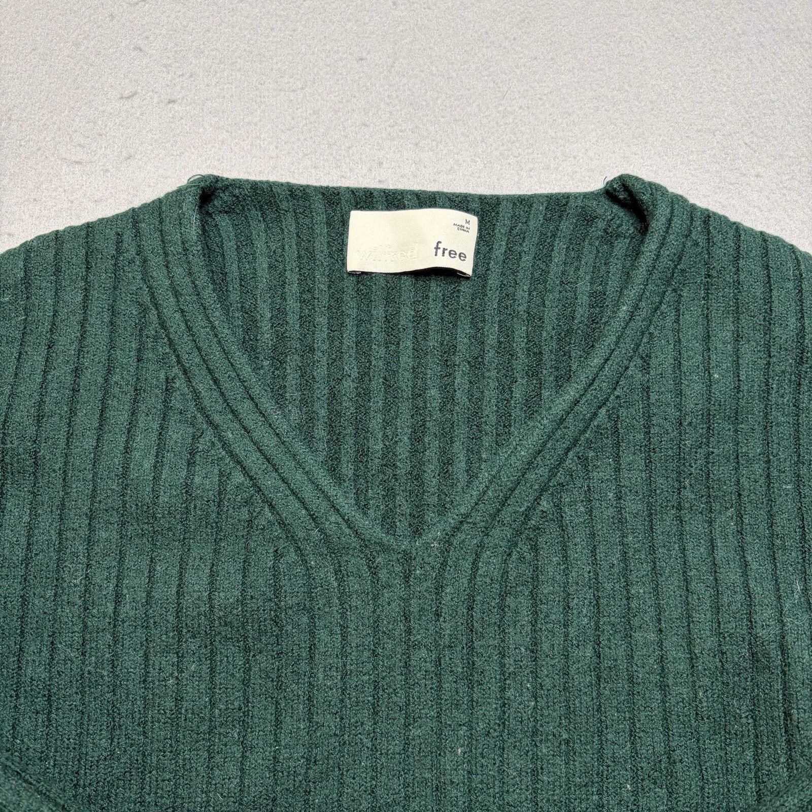 Vintage Wilfred Free 100% Merino Wool Ribbed Sweater Women M Knit Size M / US 6-8 / IT 42-44 - 9 Thumbnail