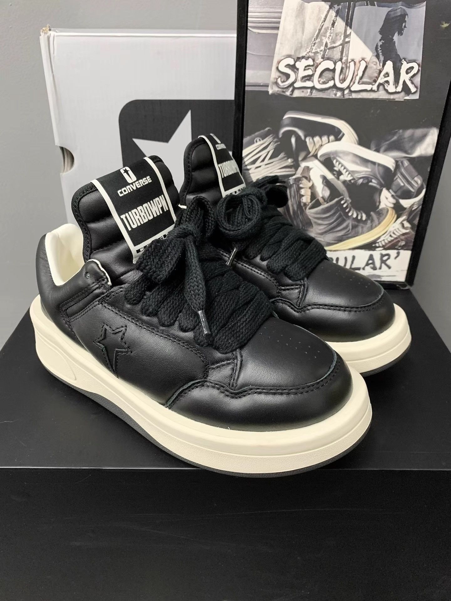 Rick Owens Rick Owens Converse Co-branded Low-top TURBOWPN K34 Size US 5 / IT 35 - 2 Thumbnail