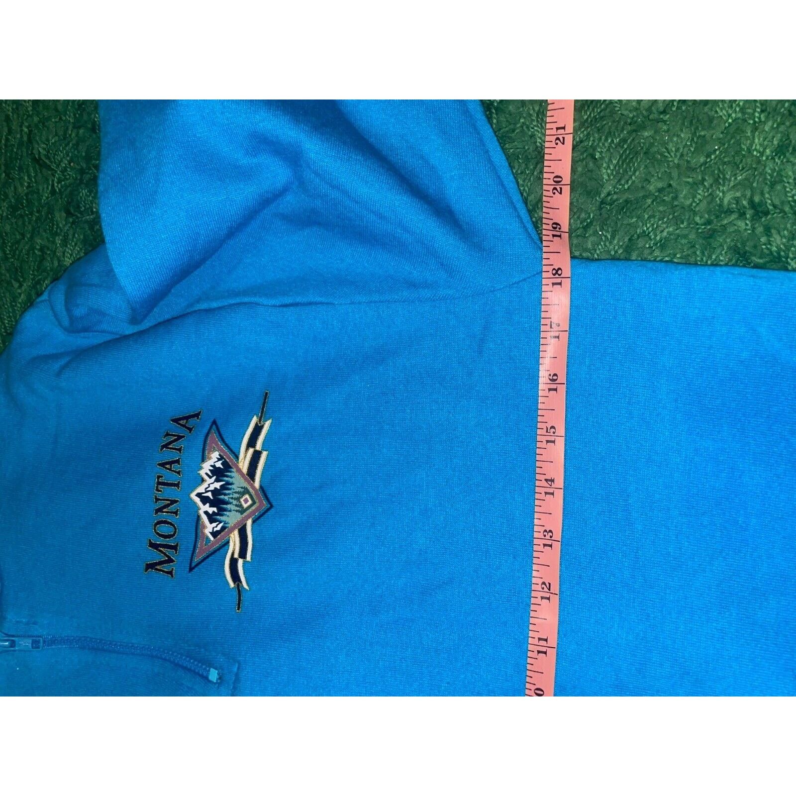 Jerzees Vintage Jerzees 1/4 Zip Sweatshirt Montana Blue Crewneck 90s Size US M / EU 48-50 / 2 - 9 Thumbnail