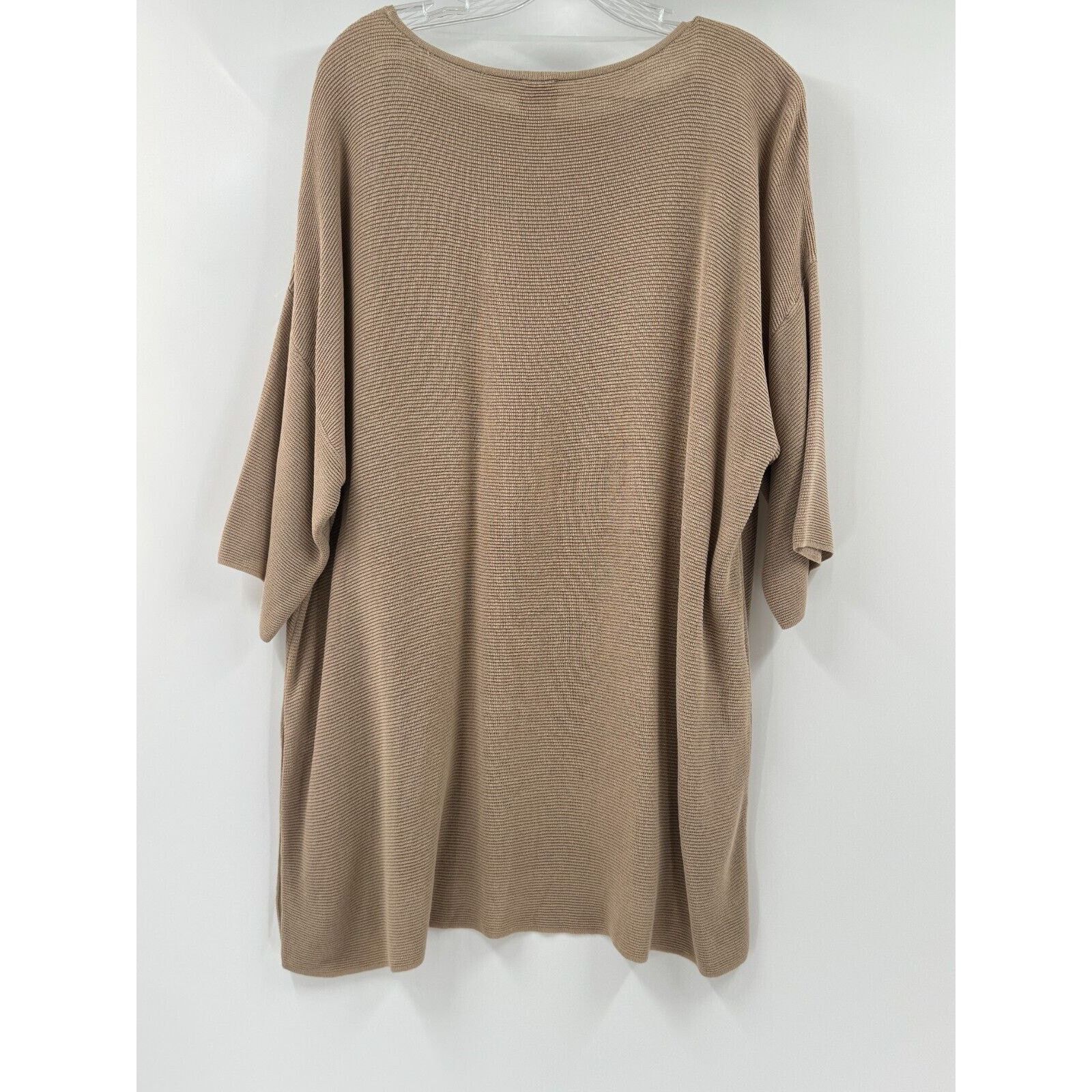 Chicos Chico's Minimalist Tan Camel Tunic Sweater 3 Large 16 Button Size XXL / US 16-18 / IT 52-54 - 8 Thumbnail