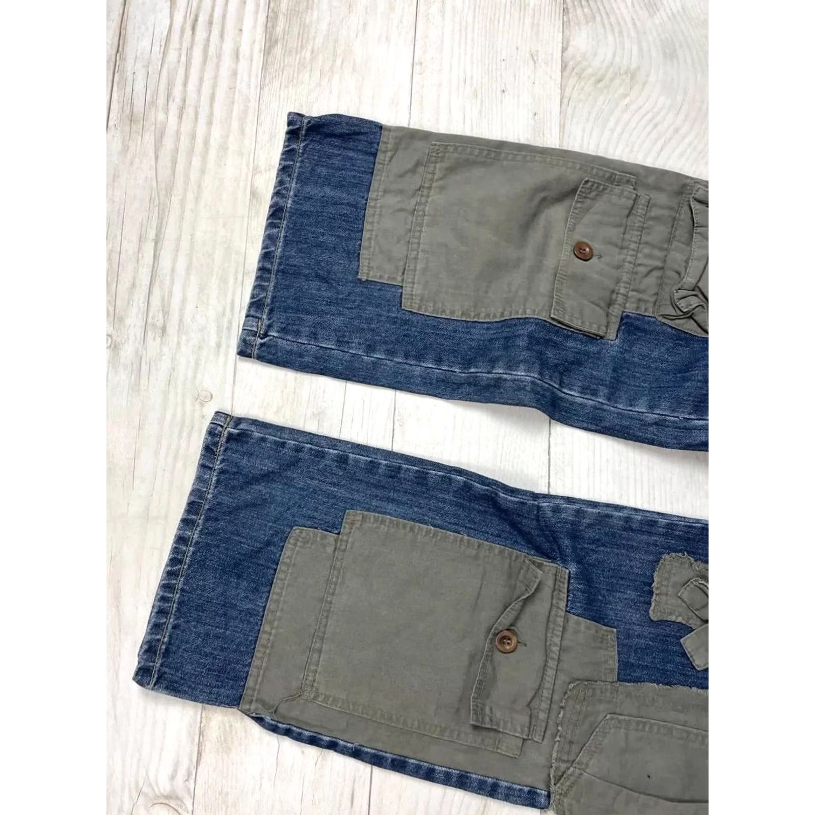 G-Star G-Star Raw Denim Jeans Mens 5-Pocket Patchwork Cargo Straight Blue Size 32 32in Inseam 32cm 41cm 83cm 90s Stars Vintage No N/A Size US 32 / EU 48 - 3 Thumbnail
