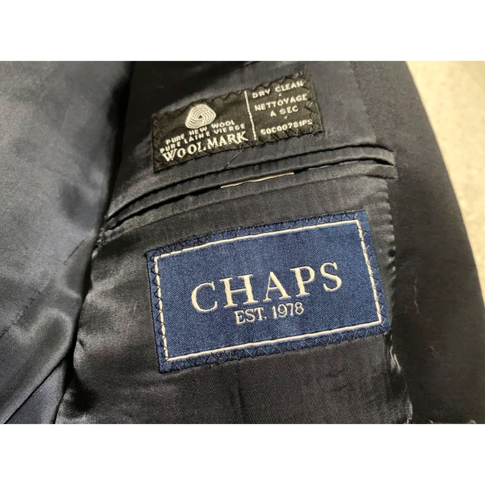 Chaps Chaps Ralph Lauren Blazer Mens 40 Wool Solid Blue 2 Button Long Sleeve Jacket Regular 100% Wool Size US L / EU 52-54 / 3 - 6 Thumbnail
