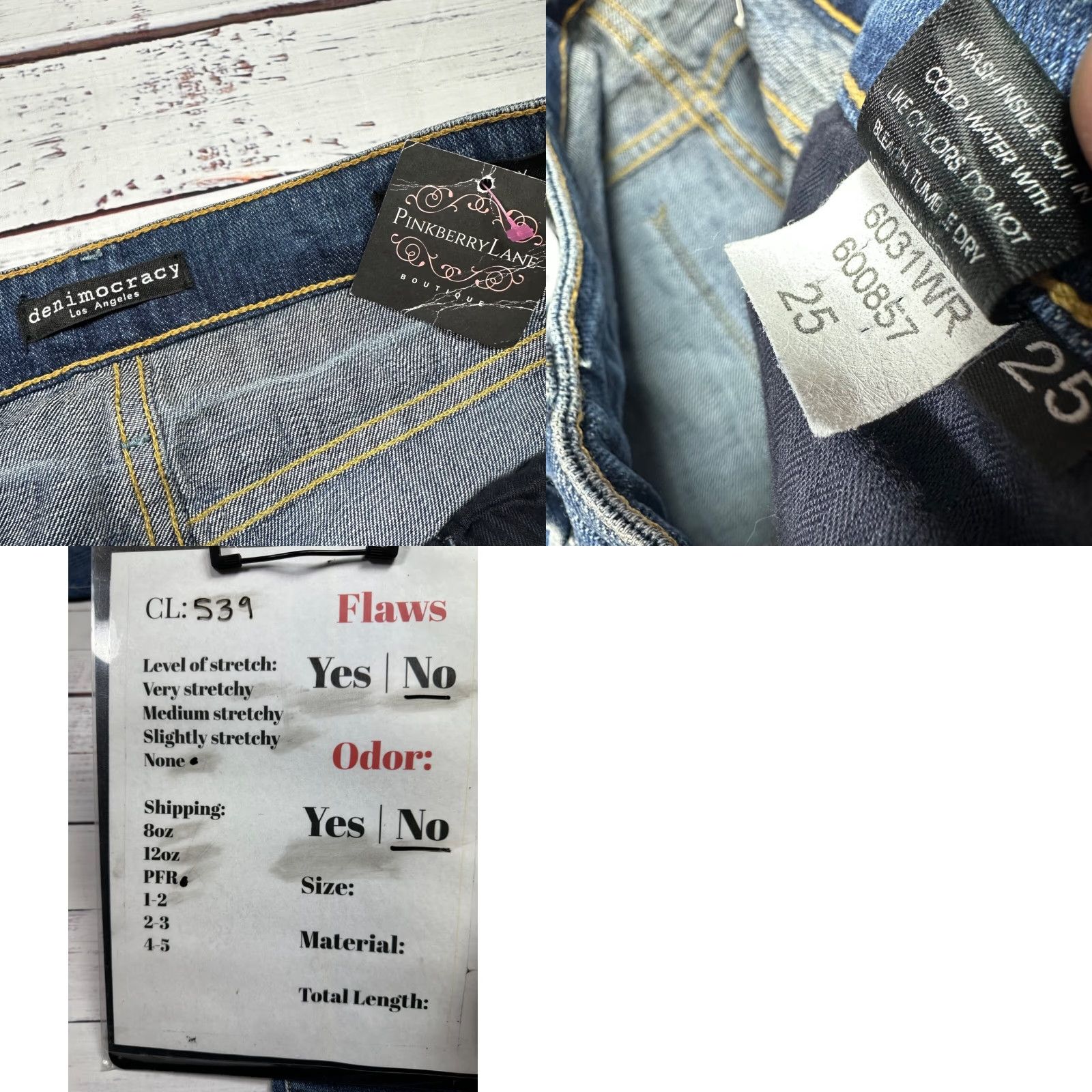 Vintage VINTAGE Denimocracy Cropped Denim Jeans Womens 25 Blue Distressed 5-Pocket New Size 42" / US 20 - 8 Thumbnail