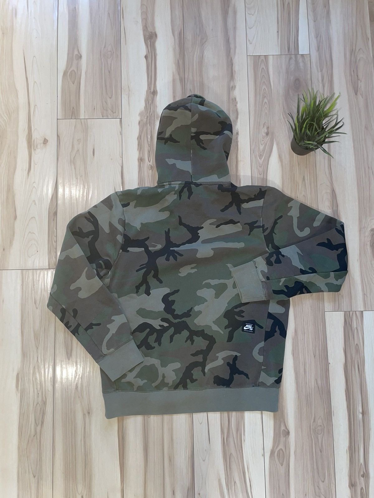 Nike × Vintage Hoodie Nike SB Camouflage Big logo Swoosh Drill Y2K Opium Size US M / EU 48-50 / 2 - 5 Thumbnail