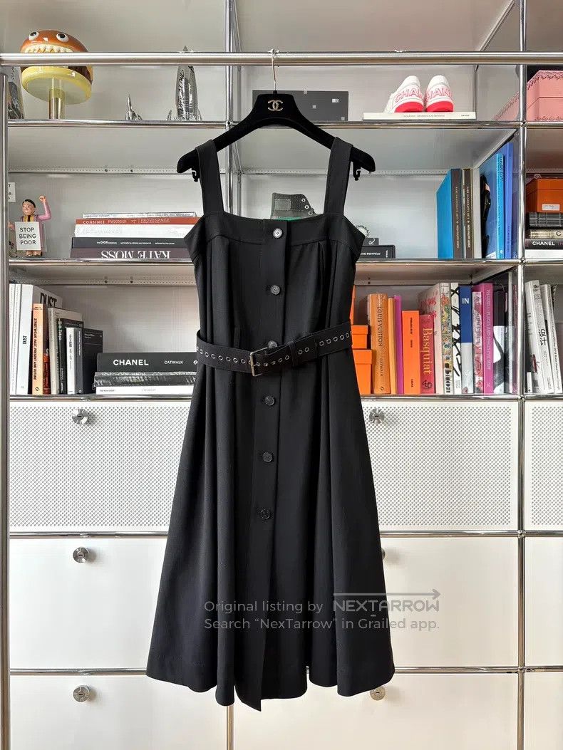 Dior Dior Black belt strap dress Size XS / US 0-2 / IT 36-38 - 1 Thumbnail