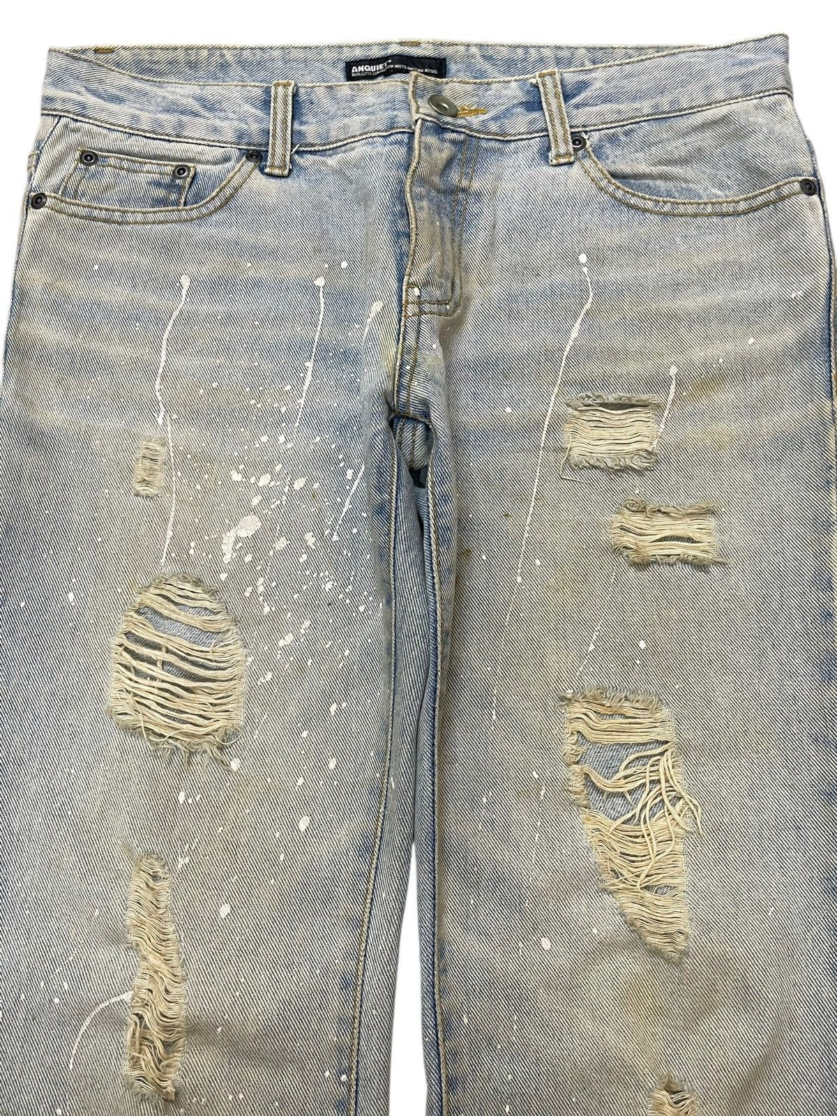 If Six Was Nine Vintage Japanese Brand Faded Distress Paint Splatter Jeans Size US 31 - 3 Thumbnail