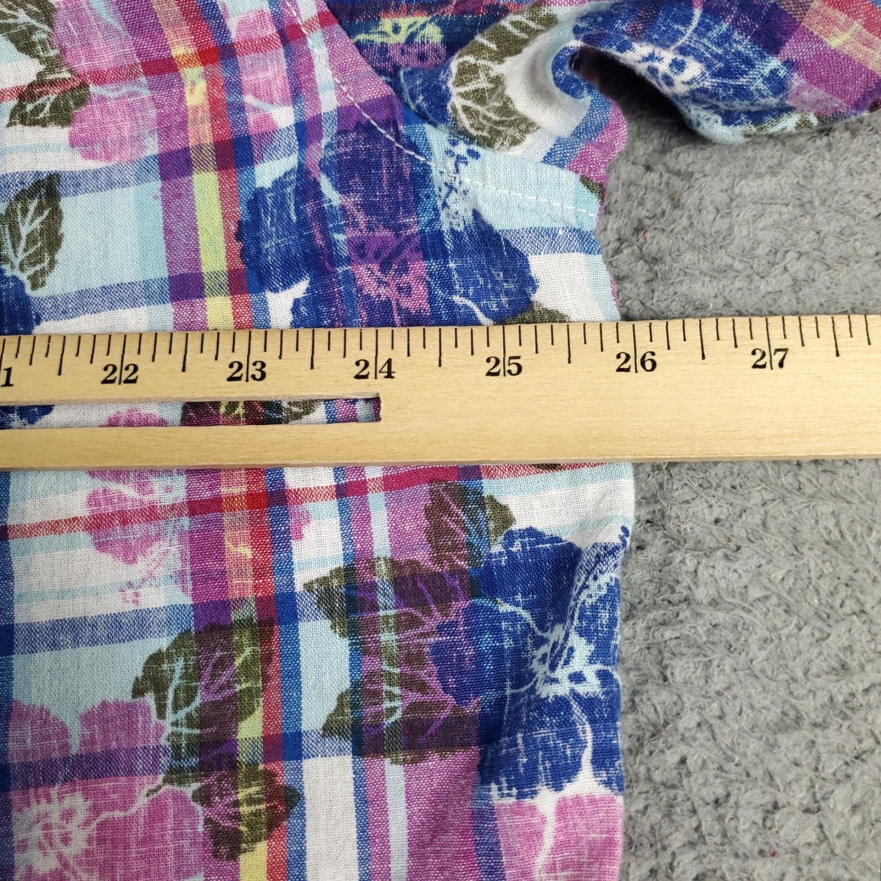 Tommy Bahama VINTAGE Tommy Bahama Shirt Mens XL Blue Purple Plaid Linen Cotton Button Up Short Sleeve Size US XL / EU 56 / 4 - 5 Thumbnail
