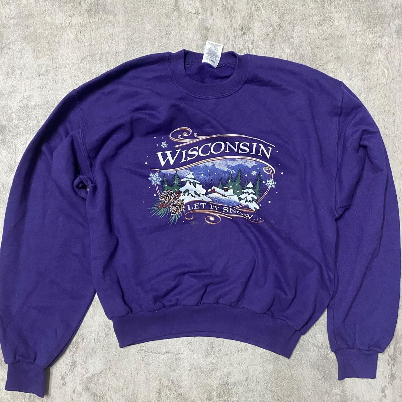 Other Wisconsin Let It Snow vintage crewneck sweatshirt winter Size US M / EU 48-50 / 2 - 1 Thumbnail