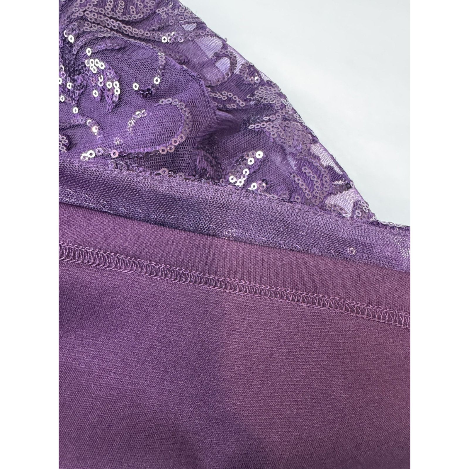 Calvin Klein Calvin Klein Purple Sequin Lace Sheath Dress Holiday 4 Size S / US 4 / IT 40 - 6 Thumbnail