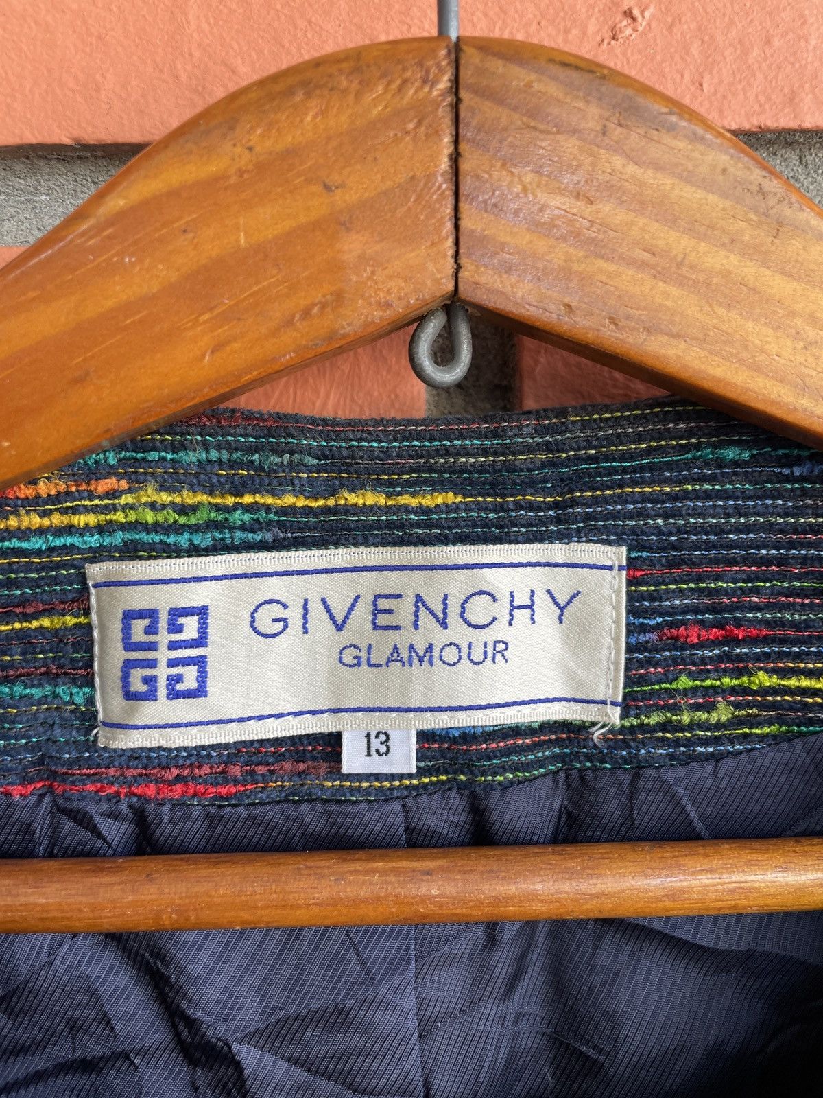 Designer × Givenchy 90’s Givenchy Glamour Rainbow Tweed Cropped Jacket Colorful Size M / US 6-8 / IT 42-44 - 5 Thumbnail