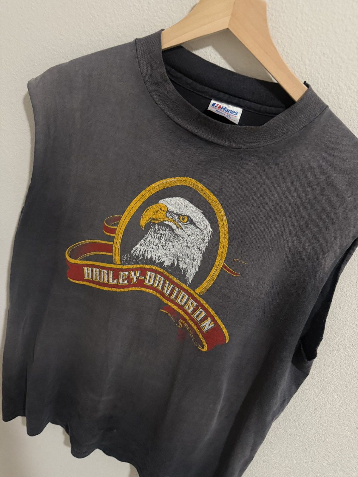 Vintage 80’s HARLEY VINTAGE CUT-OFF (L) Size US L / EU 52-54 / 3 - 4 Thumbnail