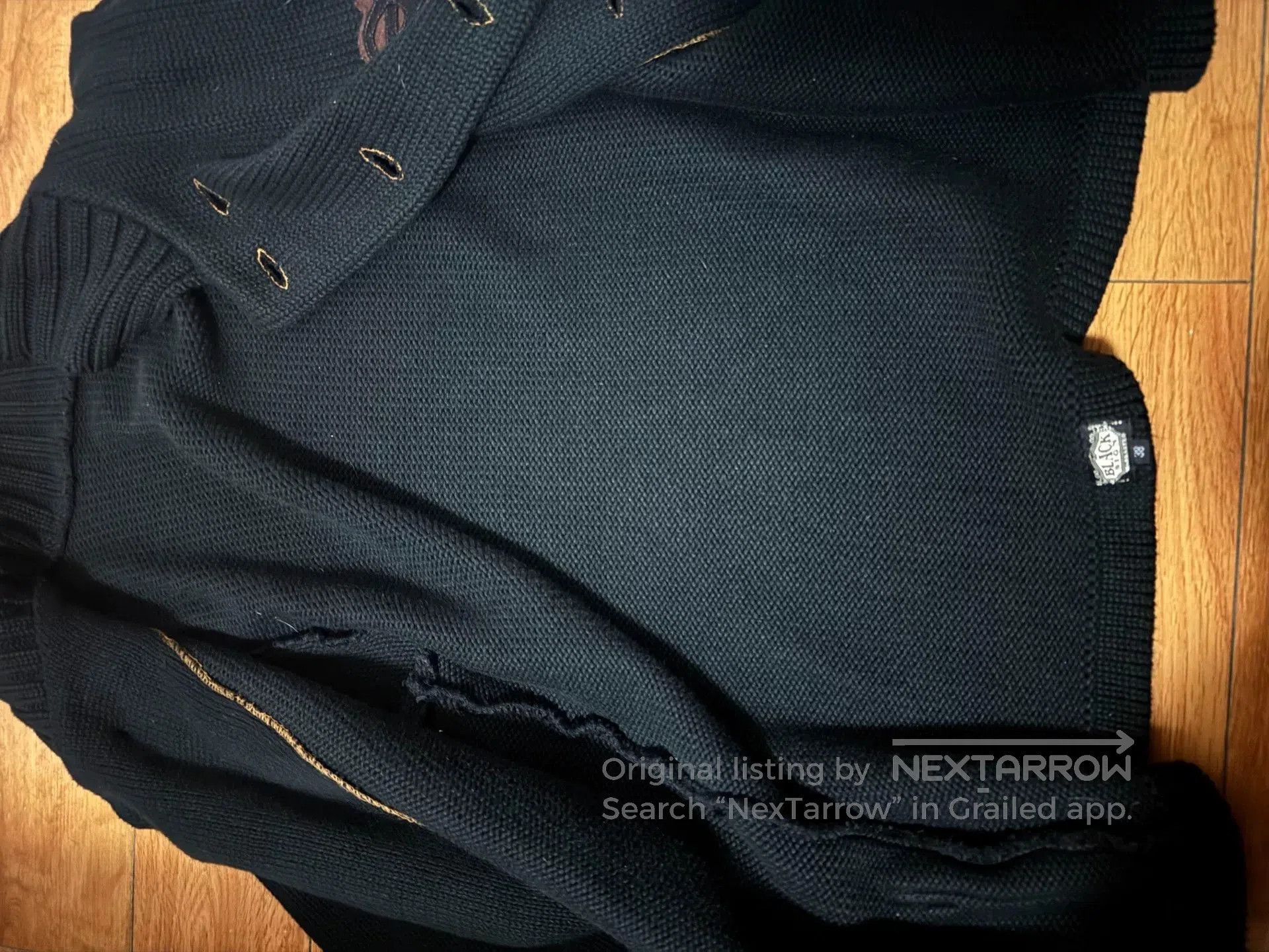 BLACK SIGN Black Knitted Double. Size US M / EU 48-50 / 2 - 7 Thumbnail