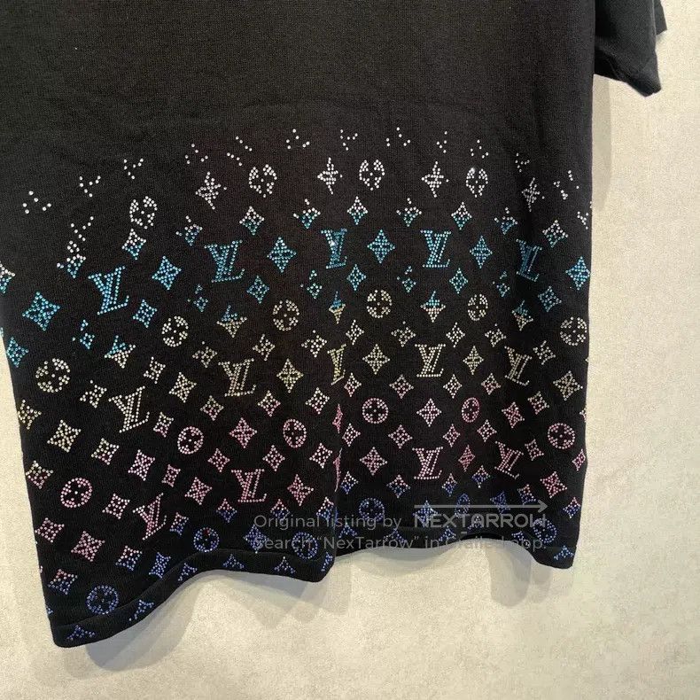 Louis Vuitton Louis Vuitton Hemline gradient rhinestone logo short sleev Size US L / EU 52-54 / 3 - 3 Thumbnail
