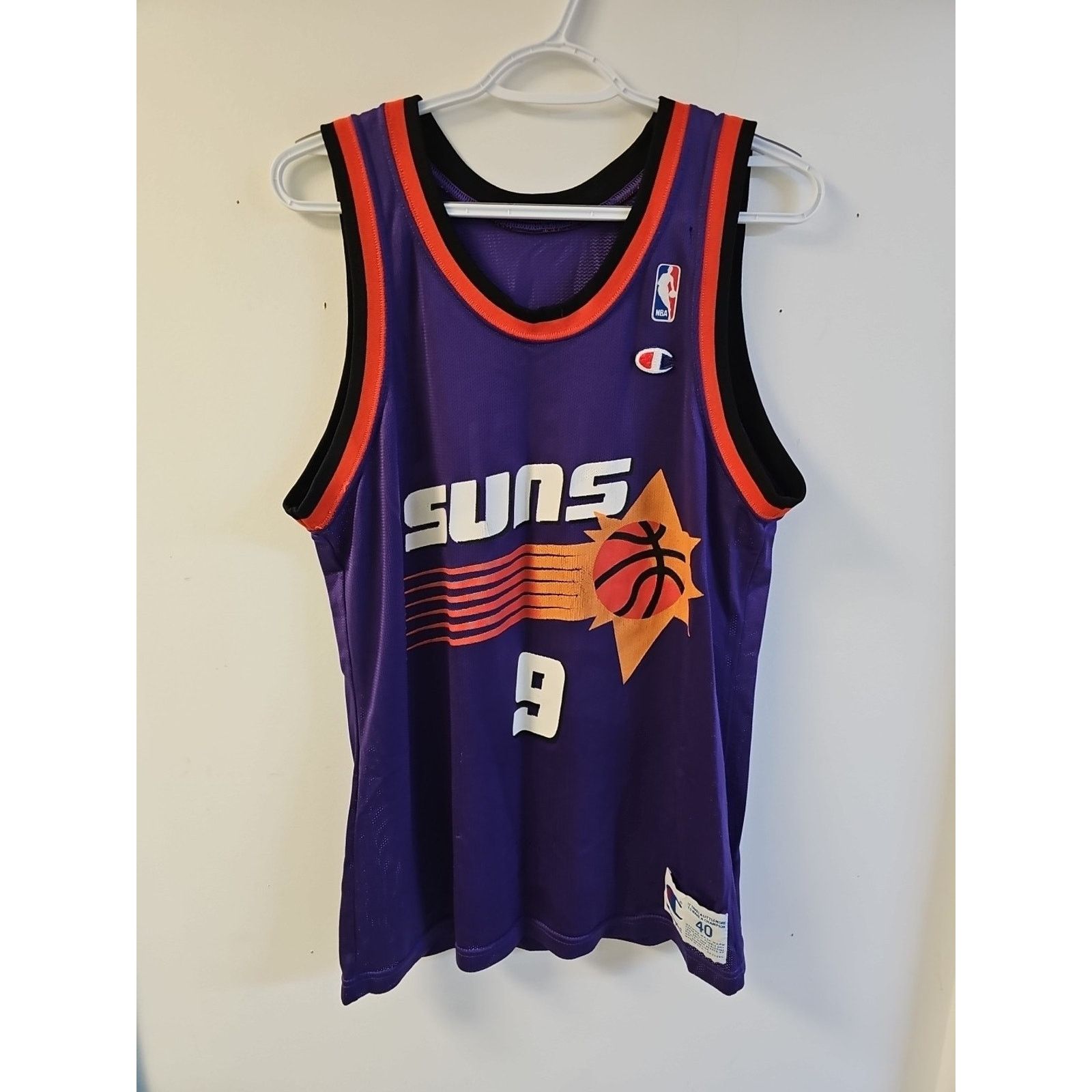 Champion Champion Dan Majerle Purple #9 Basketball Jersey-Size 40 USA Size US M / EU 48-50 / 2 - 1 Thumbnail