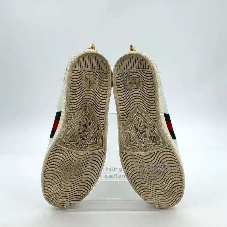 Gucci Gucci Ace Series White Striped Webbing Rivet Lace-up Casua Size US 6 / IT 36 - 5 Thumbnail