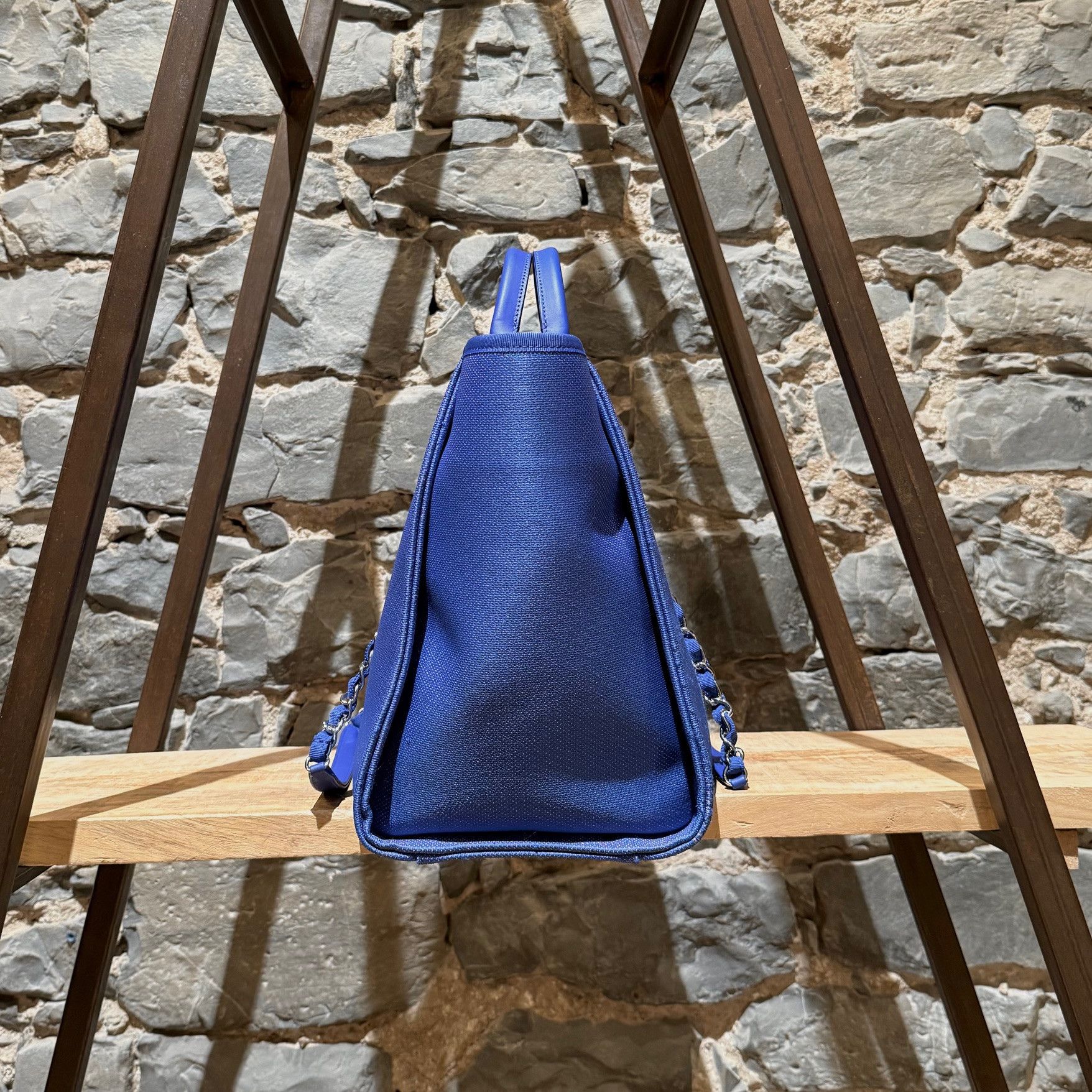 Chanel Chanel SS21 Electric Blue Orange Medium Deauville Tote Bag Size ONE SIZE - 8 Thumbnail