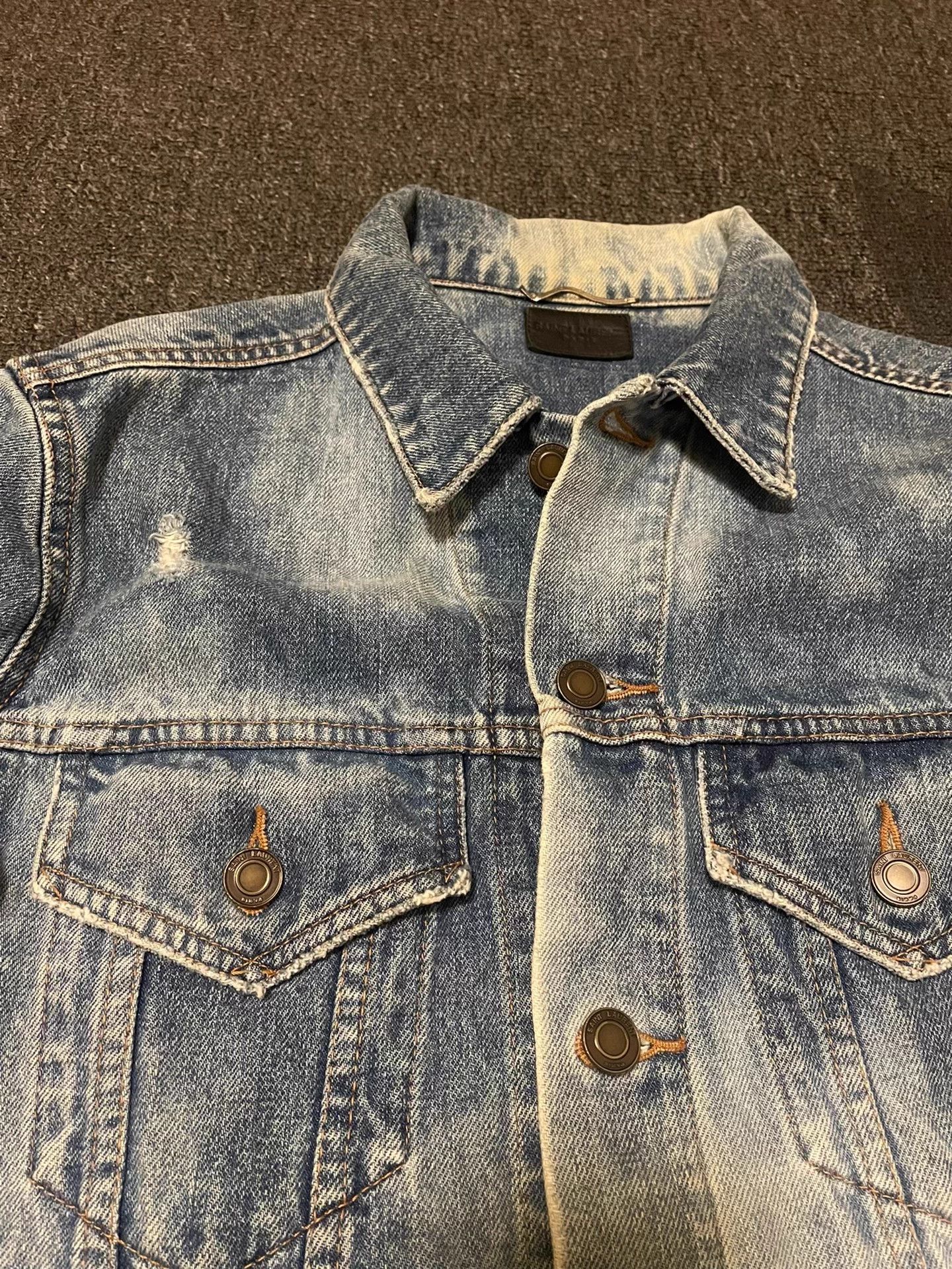 Saint Laurent Paris Saint Laurent (SLP) denim jacket Size S / US 4 / IT 40 - 3 Thumbnail