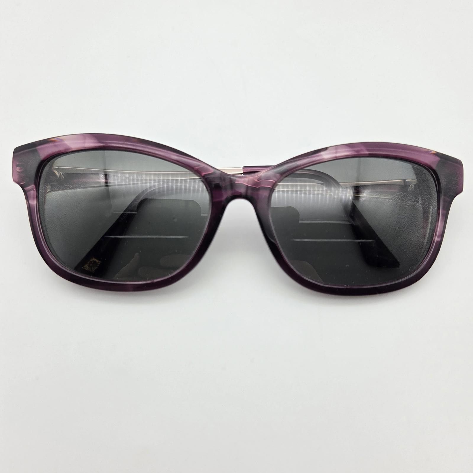 Designer Anne Klein AK7048 Sunglasses FRAMES ONLY 55-17-140 Plum Horn Size ONE SIZE - 1 Thumbnail