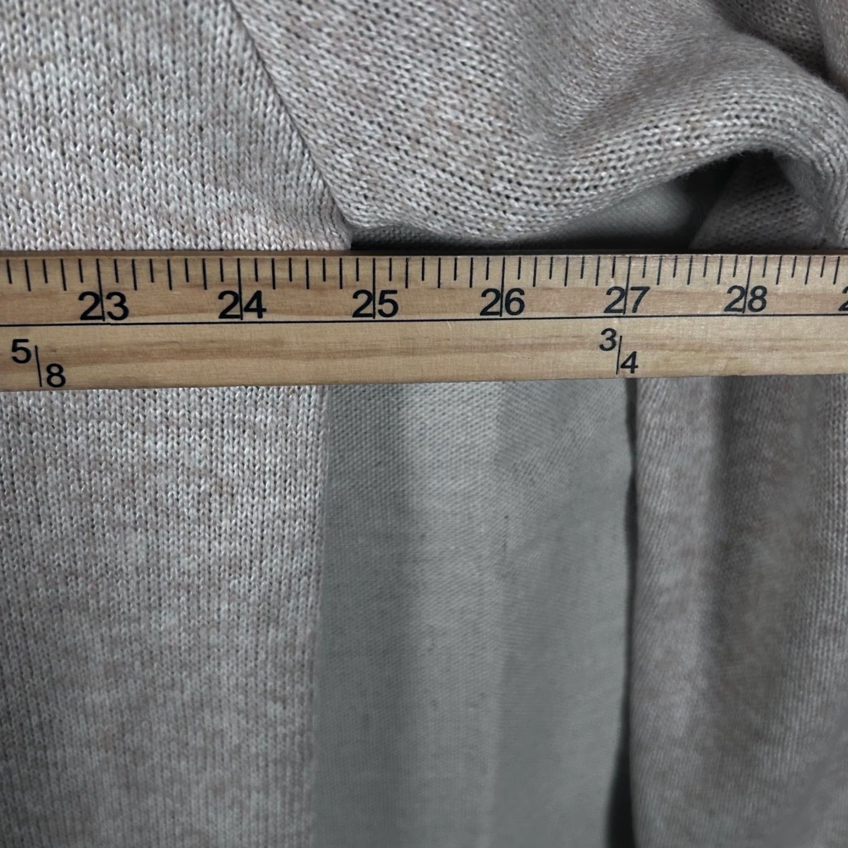 Vintage Yeokou Mens XXL Sweater Full Zip Mock Neck Fleece Lined Oatmeal Tan Cashmere Wool Blend Pocketed Heavyweight Winter Fall Spring Size US XXL / EU 58 / 5 - 5 Thumbnail