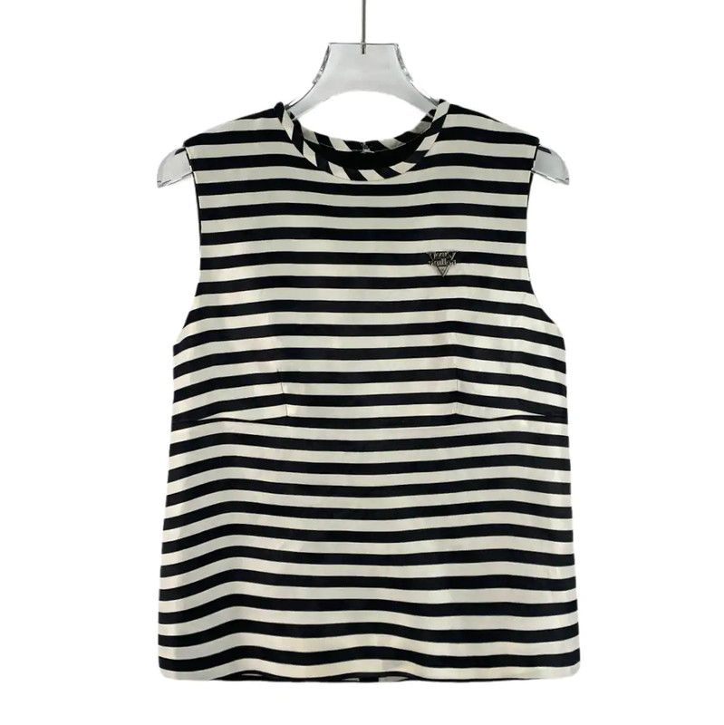 Louis Vuitton Louis Vuitton Striped Silk Women's T-Shirt 0089 Size XS / US 0-2 / IT 36-38 - 1 Thumbnail