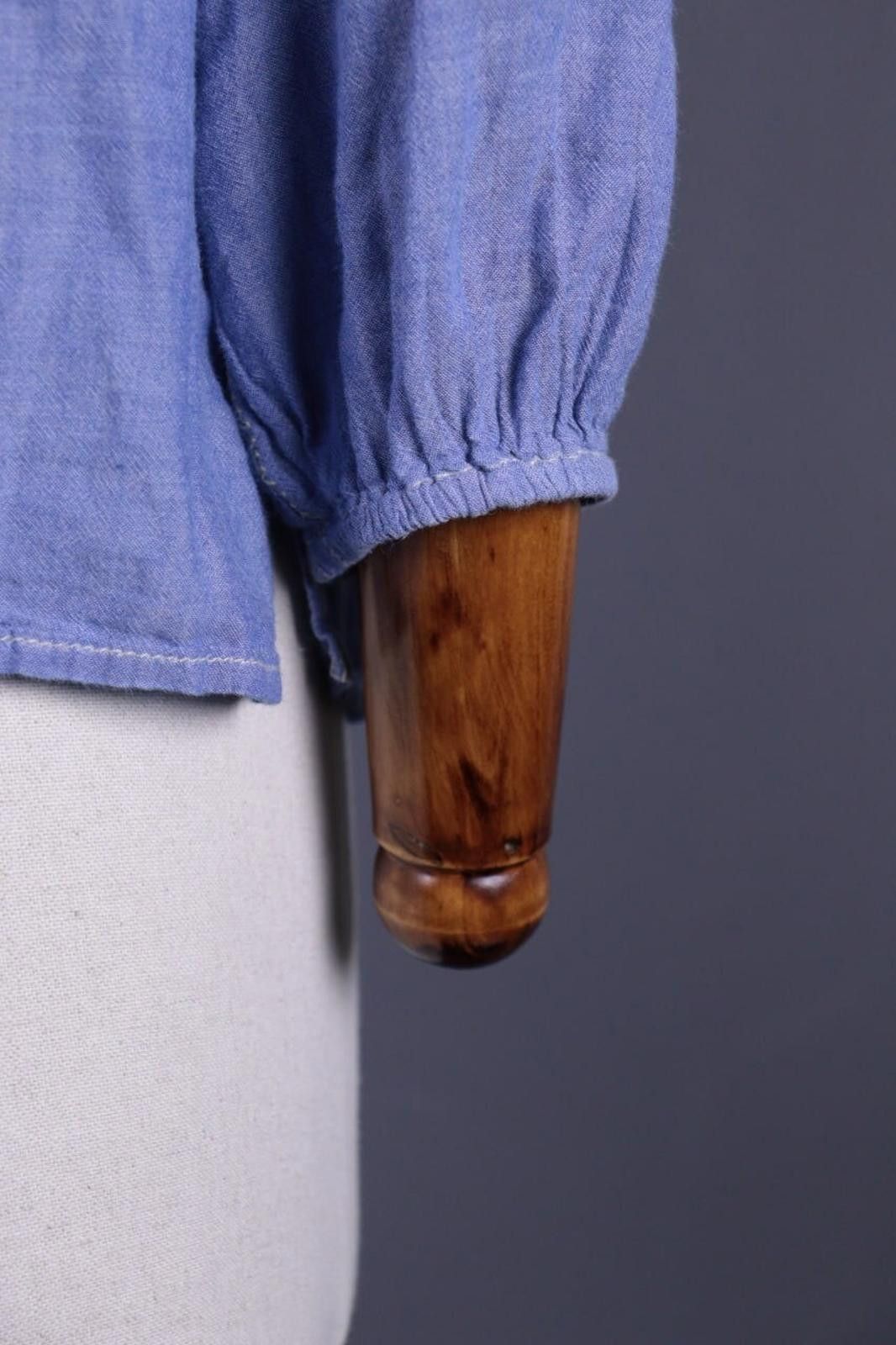 Designer Polo Jeans Ralph Lauren Blue Henley Shirt Size XS Size XS / US 0-2 / IT 36-38 - 11 Thumbnail