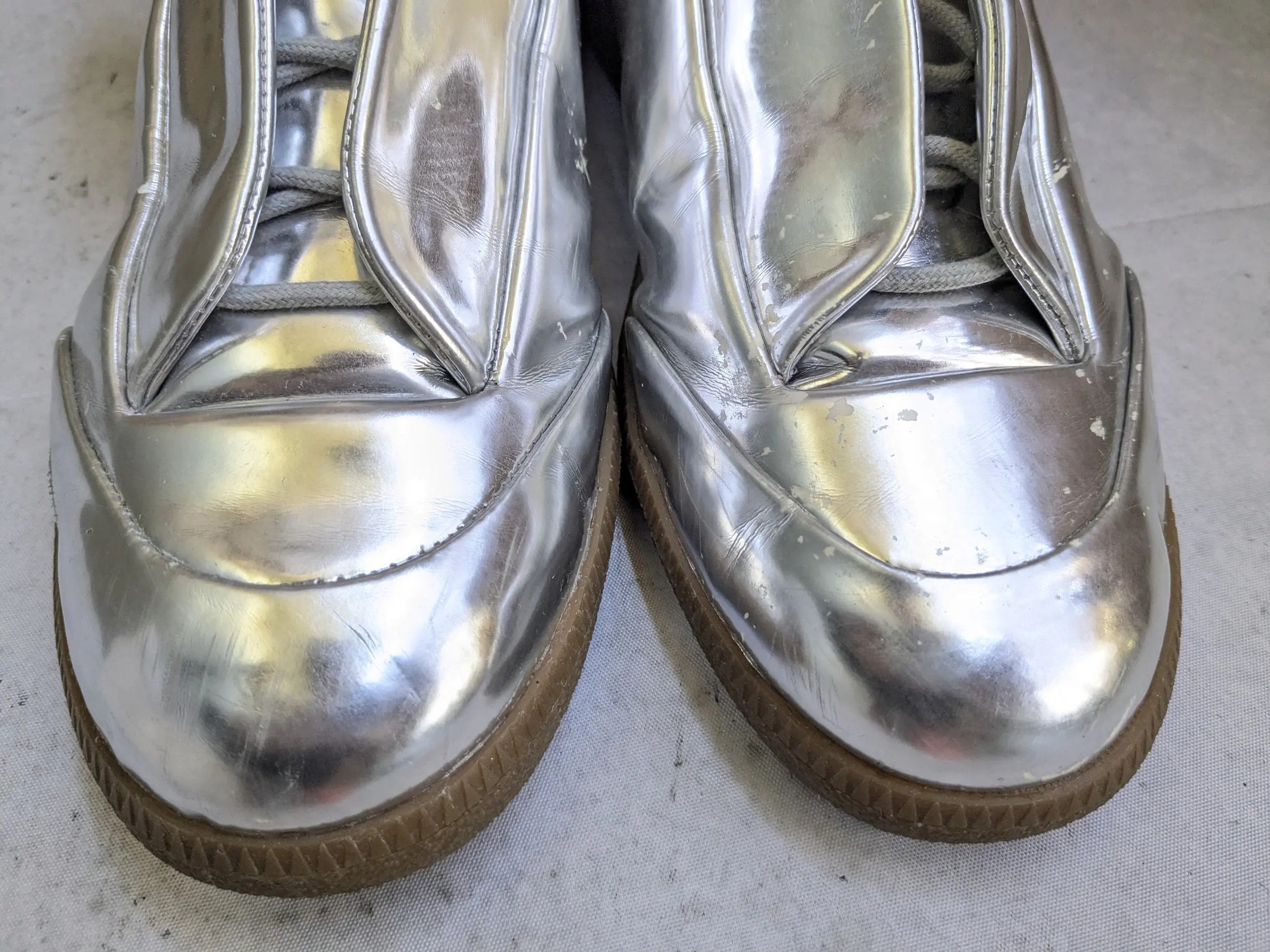 Maison Margiela Maison Margiela Future Silver High Top Sneakers 13 46 Size US 13 / EU 46 - 2 Thumbnail