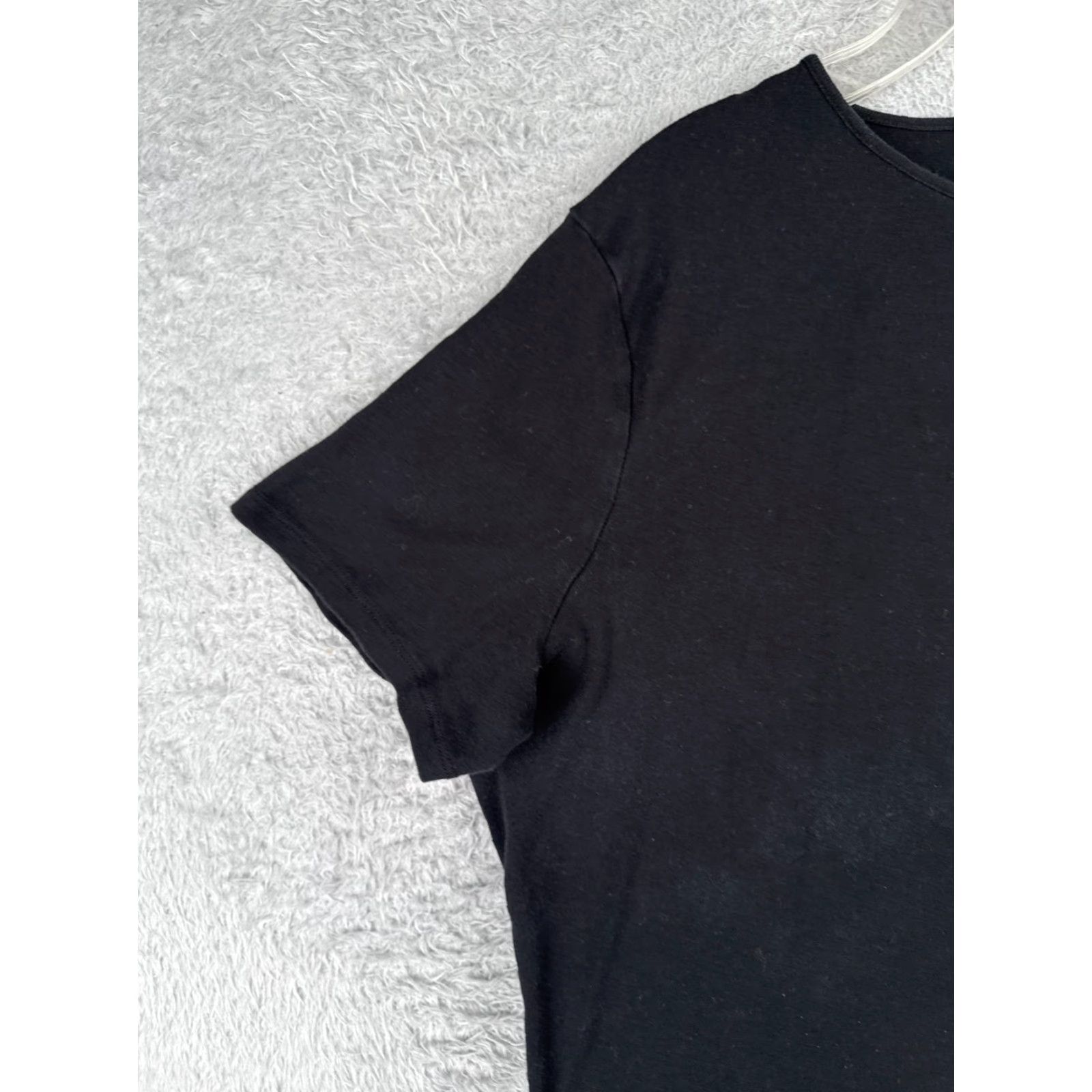 Ralph Lauren VINTAGE Lauren Ralph Lauren T-Shirt Women 2X Black Cotton Crew Neck Short Sleeve Casual Top Size XXL / US 16-18 / IT 52-54 - 3 Thumbnail